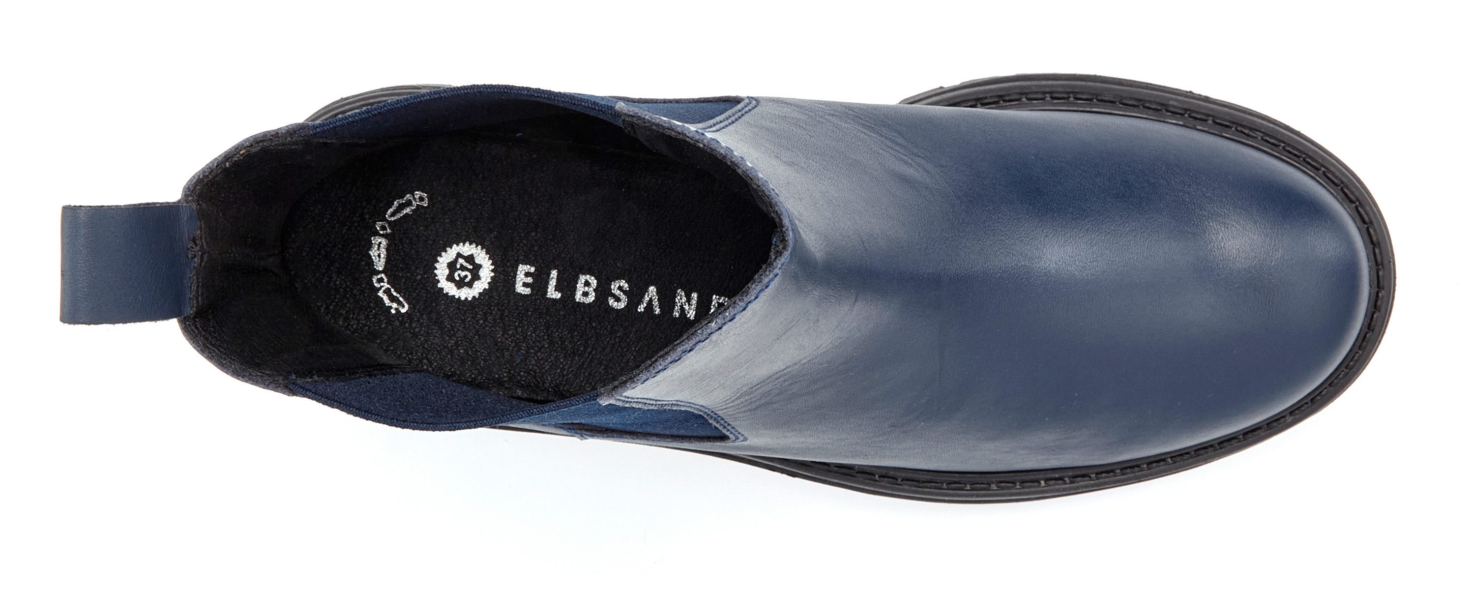 Elbsand Chelseaboots, Schlupfstiefel, Lederstiefelette, Sommerstiefelette Stiefelette NEU Bikerboots aus Leder mit Stretch-Einsätzen & leichter Profilsohle