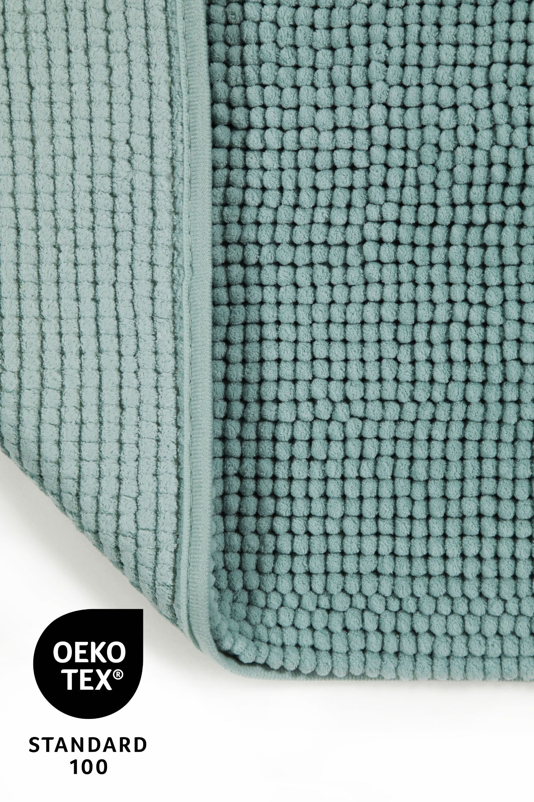 OTTO home Badematte Kaelan, weicher Chenille, Höhe 14 mm, rutschhemmend beschichtet, fußbodenheizungsgeeignet, Polyester, rechteckig, Badvorleger, Badteppich we – Bild 4 von 5