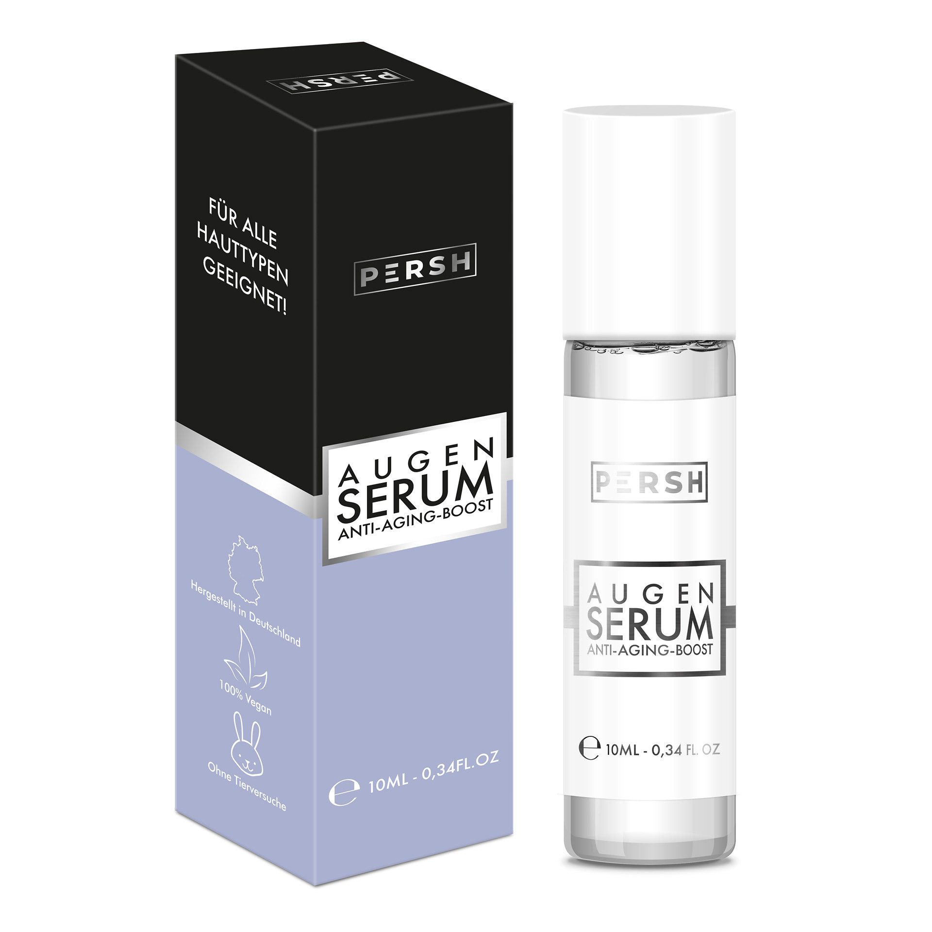 PERSH Augenserum Anti-Aging Boost mit Roll-On-Applikator, Augenpflege, Augenserum, Anti Falten Wirkung, Gegen Augenringe