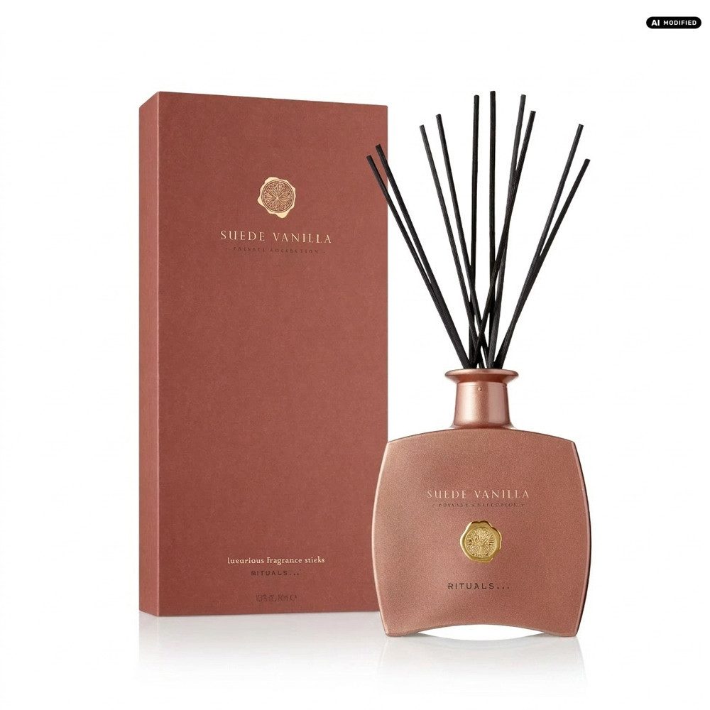 Rituals Duftstäbchen RITUALS Suede Vanilla Fragrance Sticks 2er Set (Vorteilspack mit zwei dekorativen Duftstäbchen-Sets, 1-St)