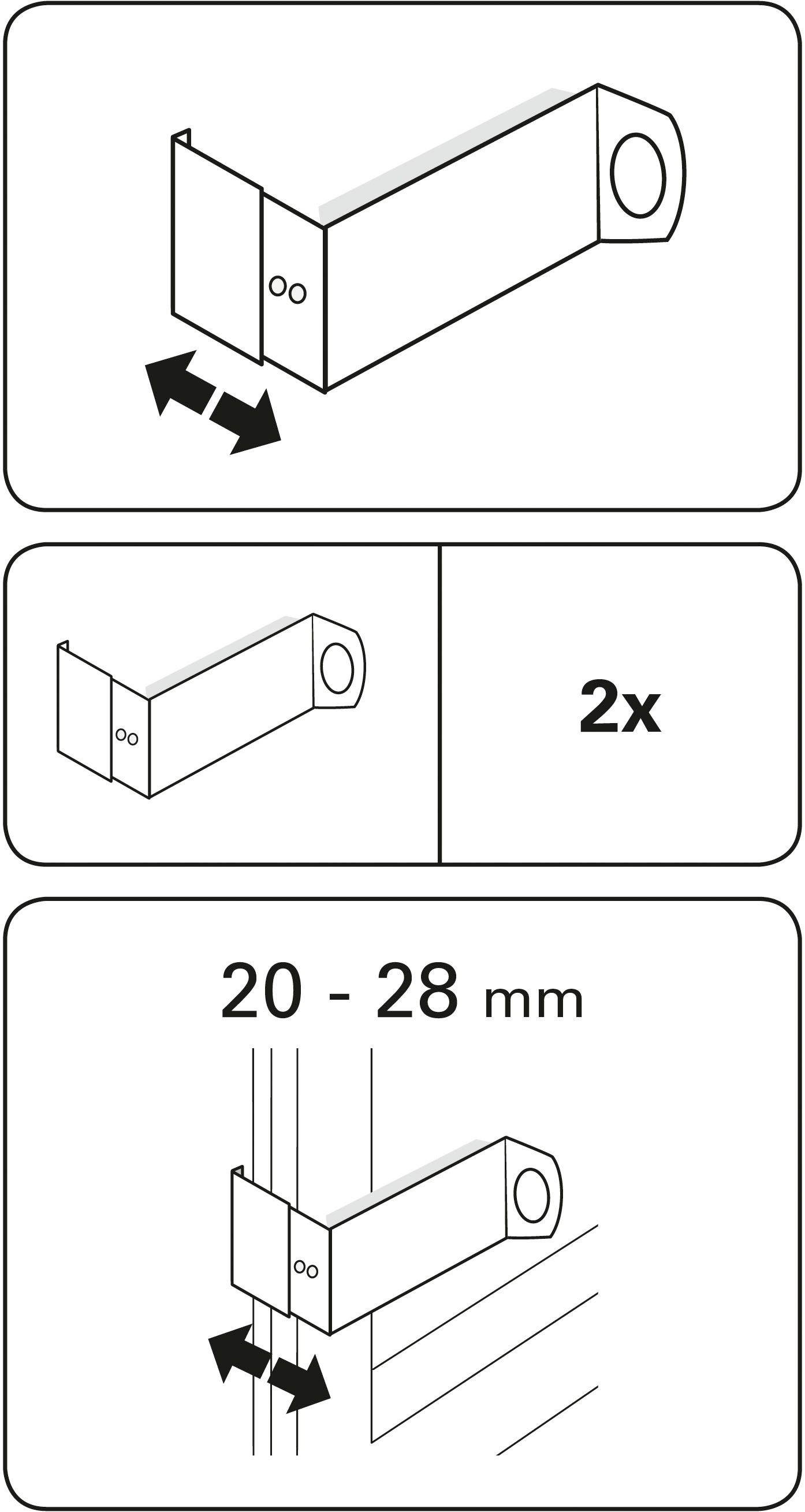 GARDINIA Verbinder Spannvitrage-Adapter, (Set, 1-St), Serie günstig online kaufen