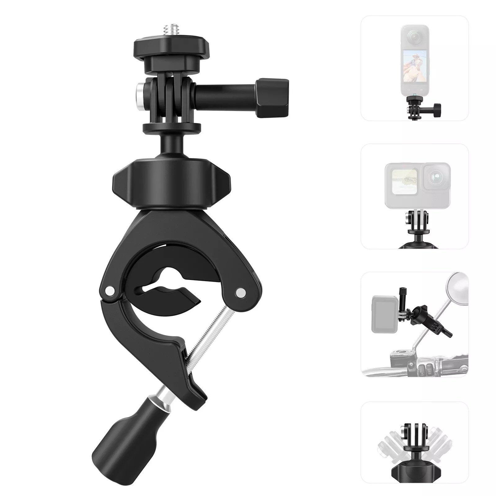 Action Cam-Halterung Fahrradrohrschelle für Gopro 12 11 10 9 Insta360 Action Kamera