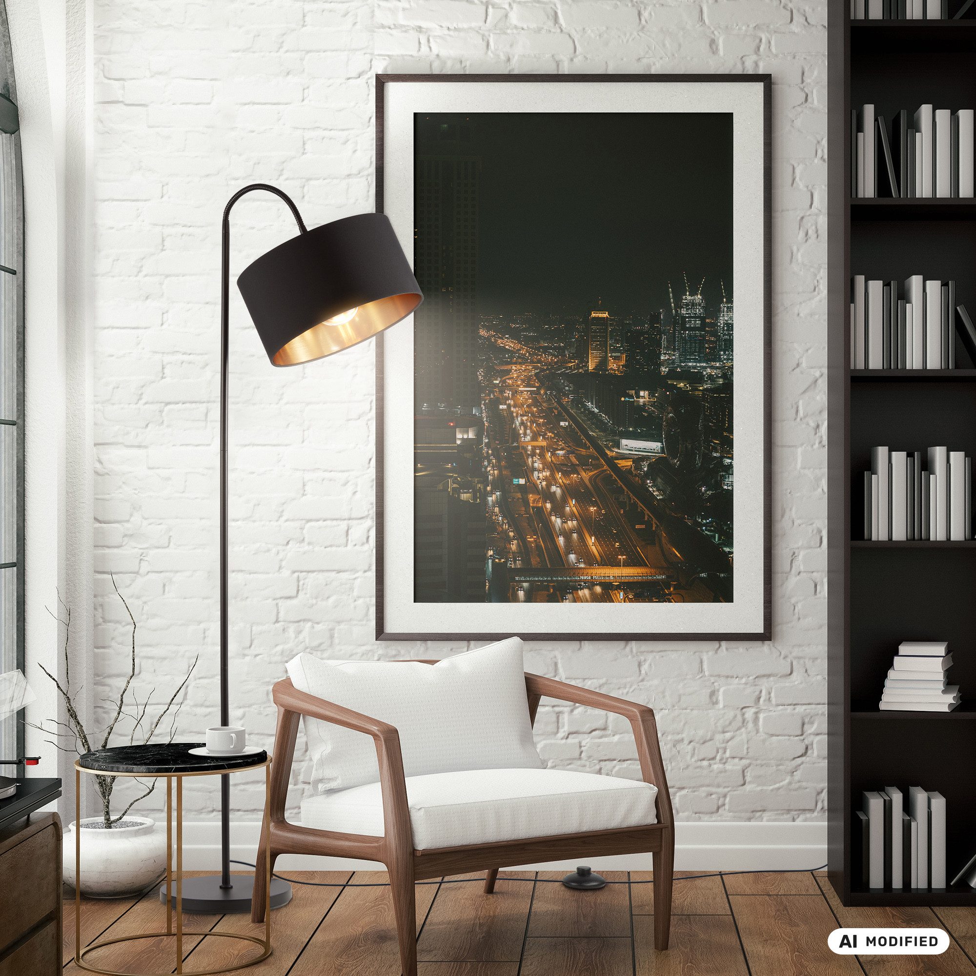 OTTO home Stehlampe GORRIN, Ein-/Ausschalter, ohne Leuchtmittel, Stehleuchte, Textilschirm, Kabelschalter, E27-Fassung, 145cm Höhe