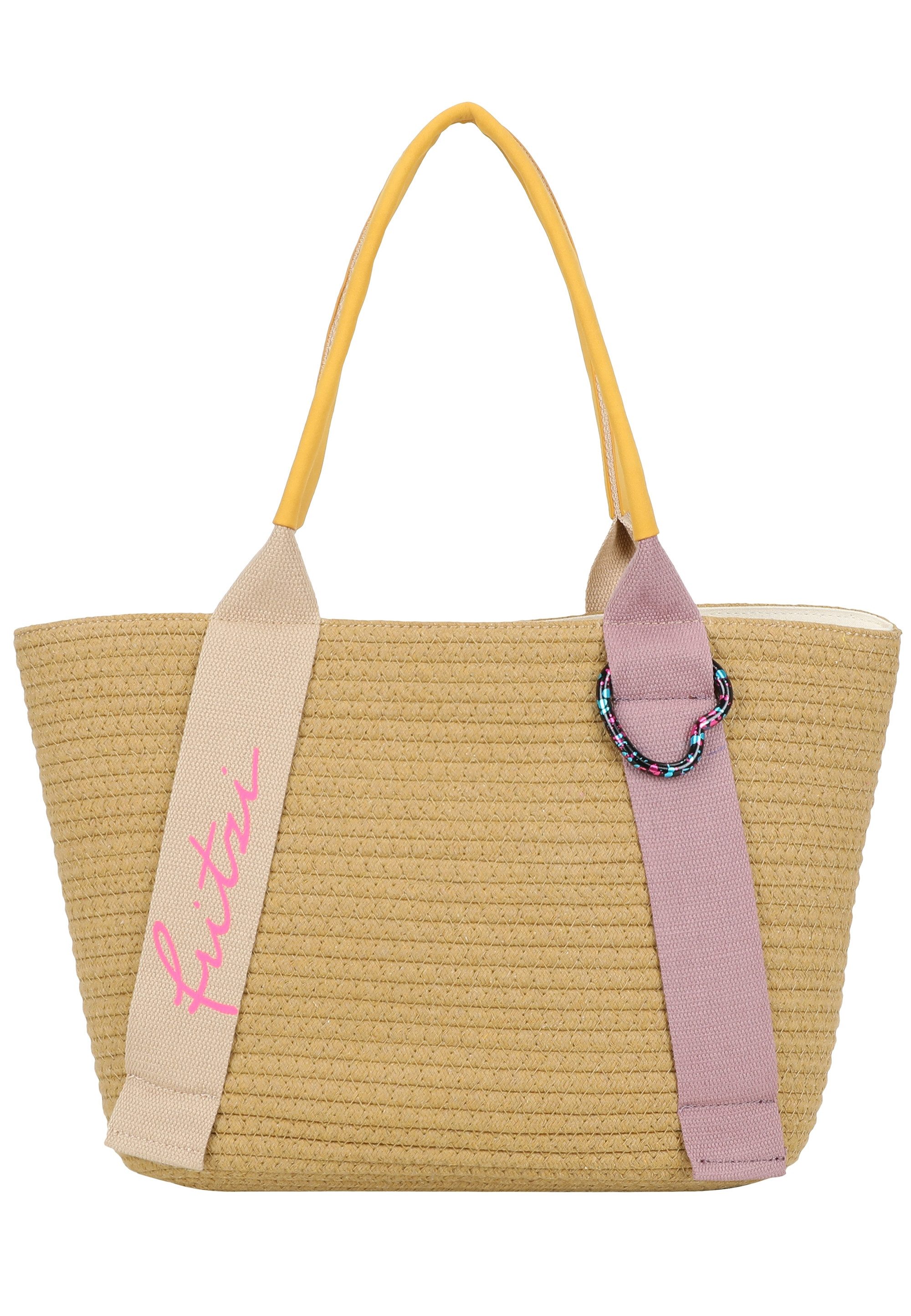 Fritzi aus Preußen Henkeltasche Happy Summer Shopper, mit Reißverschluss und Herz-Karabiner