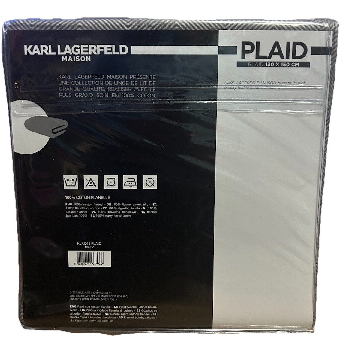 KARL LAGERFELD Tagesdecke Karl Lagerfeld Maison Tagesdecke Decke 130 x 150 cm Flanell Baumwolle