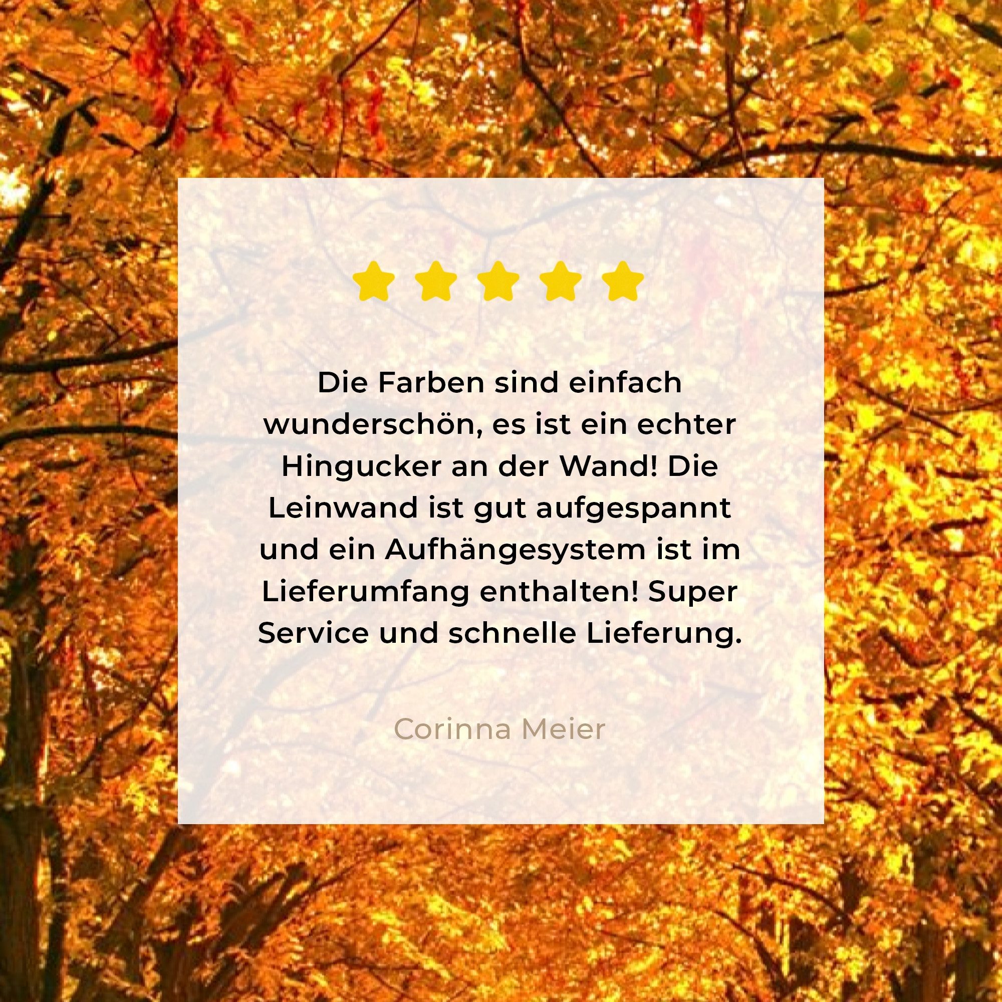 OneMillionCanvasses® Leinwandbild Wald - Herbst - Jahreszeiten - Ländlich, Fotodruck (1 St), Wandbild, Deko Schlafzimmer Wohnzimmer Flur 20x20 cm – Bild 5 von 5