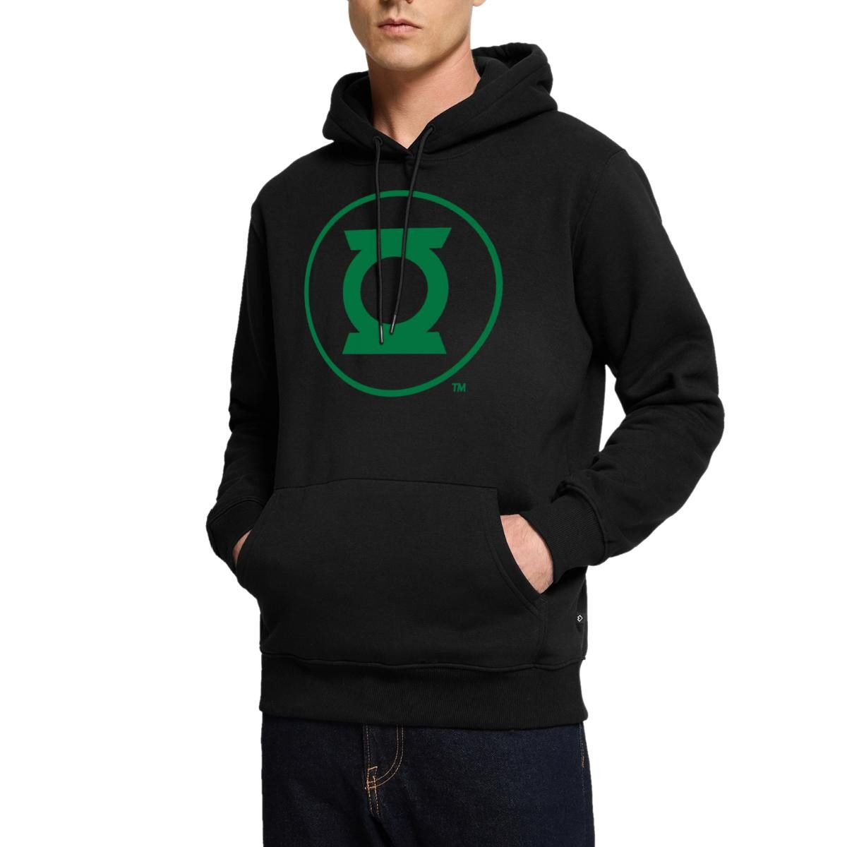 Spreadshirt Hoodie DC Comics Justice League Green Lantern Logo Karneval Herren Premium Ho (1-tlg)