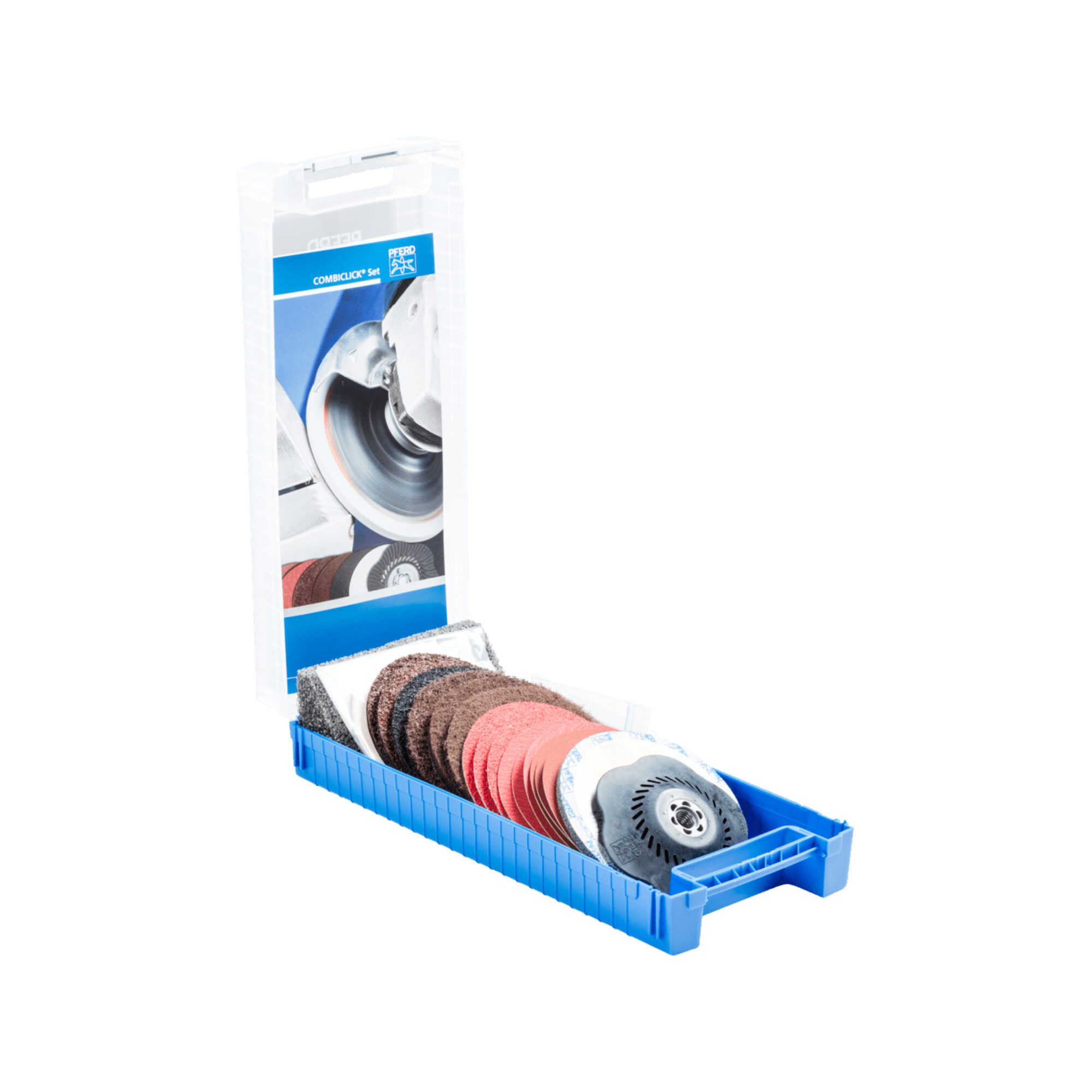Pferd Polierpad PFERD TOOLS COMBICLICK Set 19-tlg. Ø 125 mm M14 Bearbeitungen grob bis