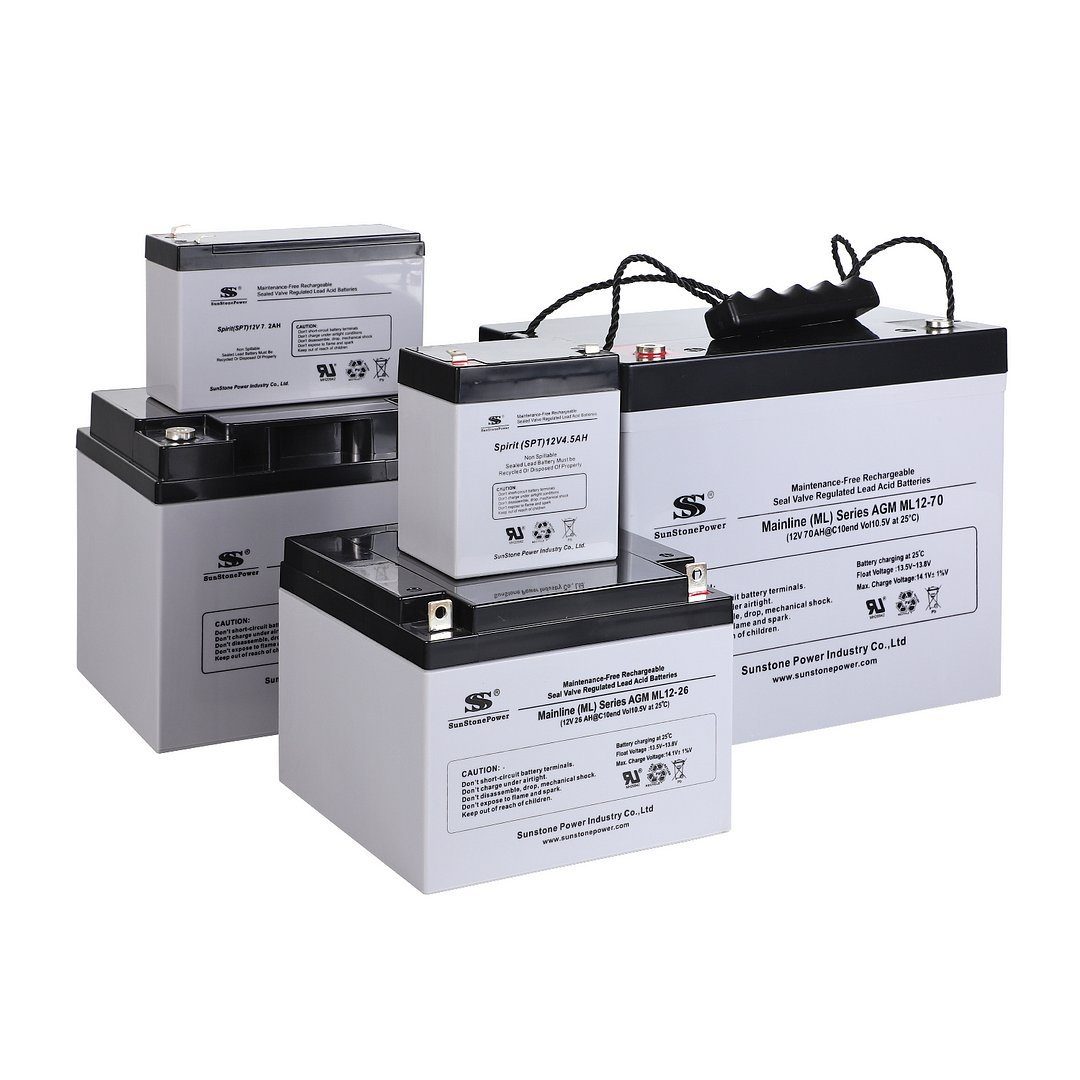 Batterie USV Power Sunstone für Energiespeicher 12V Aufladbare Bleiakkus AGM Zyklenfest PV 26Ah