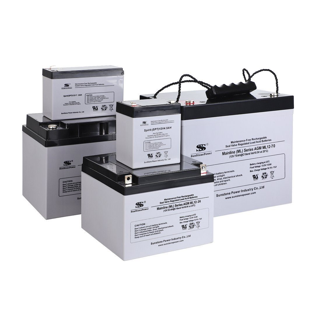 Sunstone Power AGM Batterie 12V 33Ah Aufladbare Batterien Stromspeicher für PV Anlage Bleiakkus