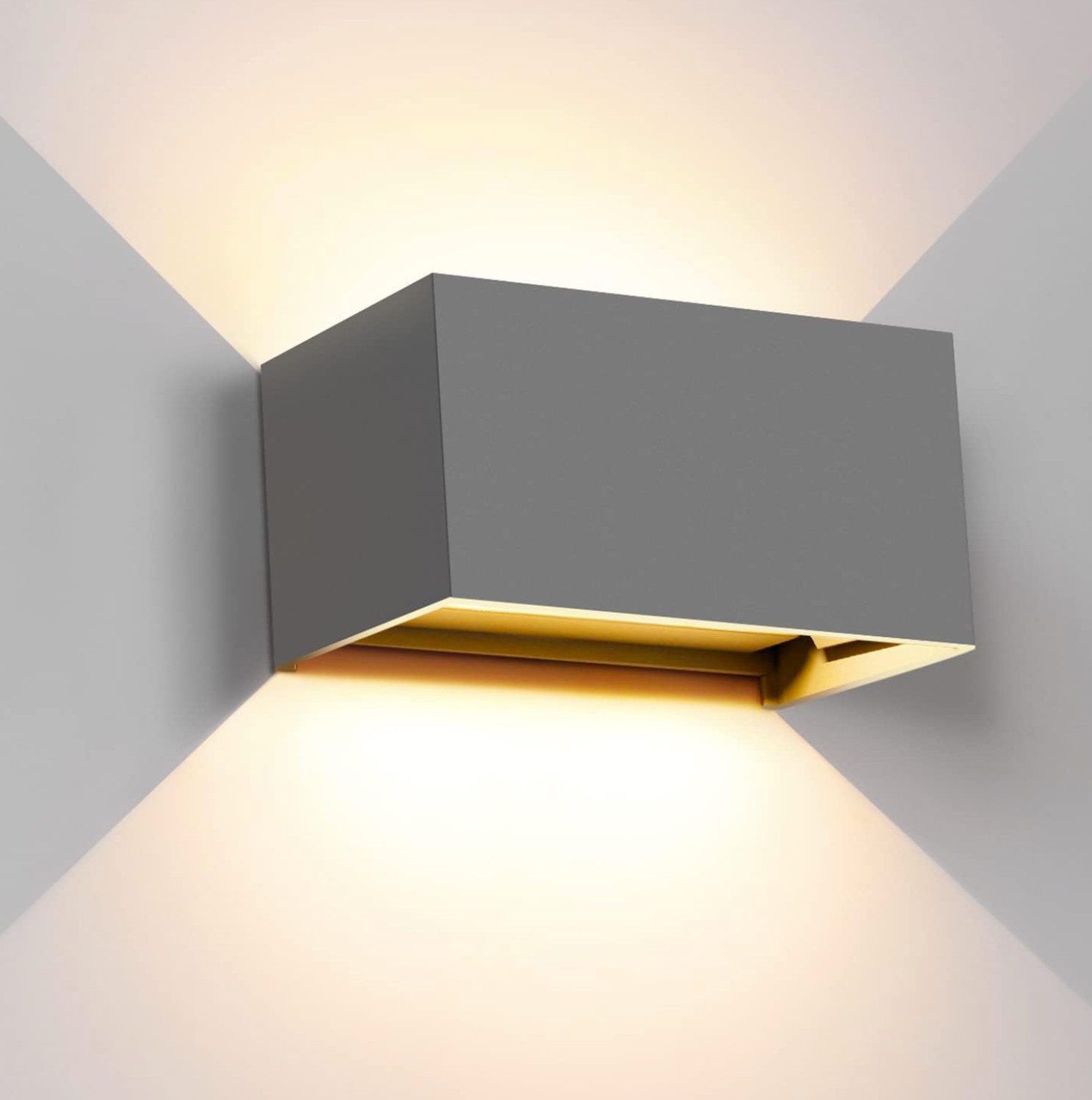 TSE Mikrofon Kingwei EU1279B LED Wandleuchte Grau 20W 3000K IP65