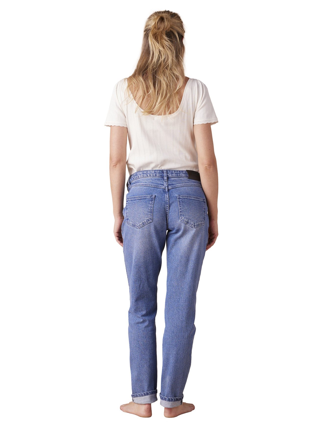 Envie de Fraise Umstandsjeans Mom-Jeans für die Schwangerschaft WATERLESS Bundweite verstellbar, abnehmbarer Einsatz