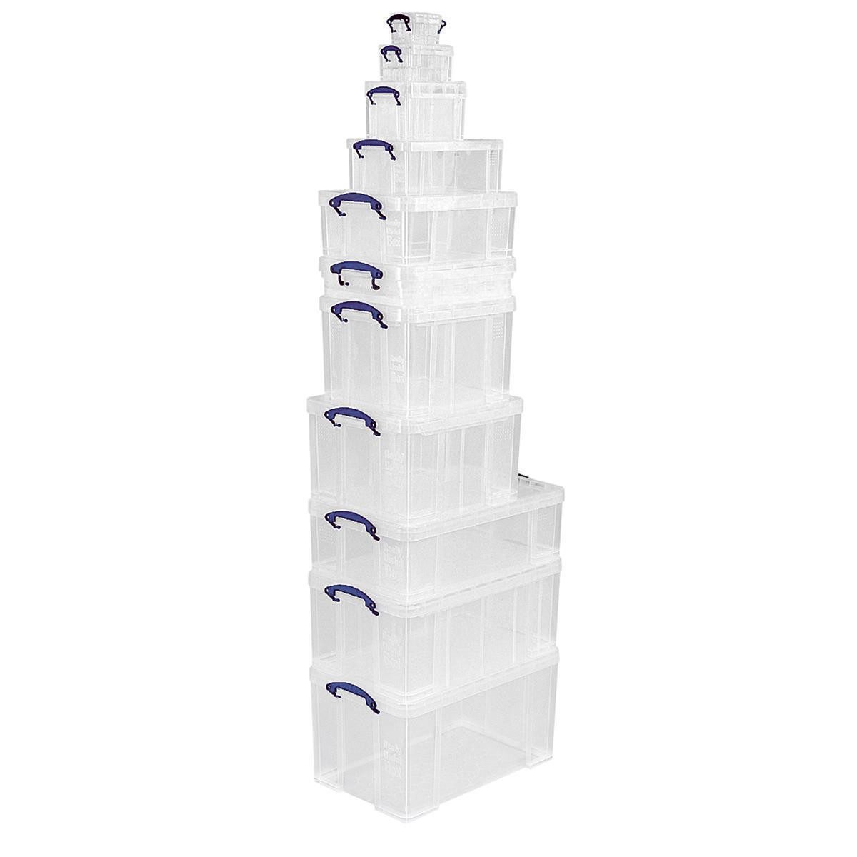 Really Useful Box Archivcontainer Box Aufbewahrungsbox 10,0 l transparent 34,0 x 52,0 x 8,5 cm