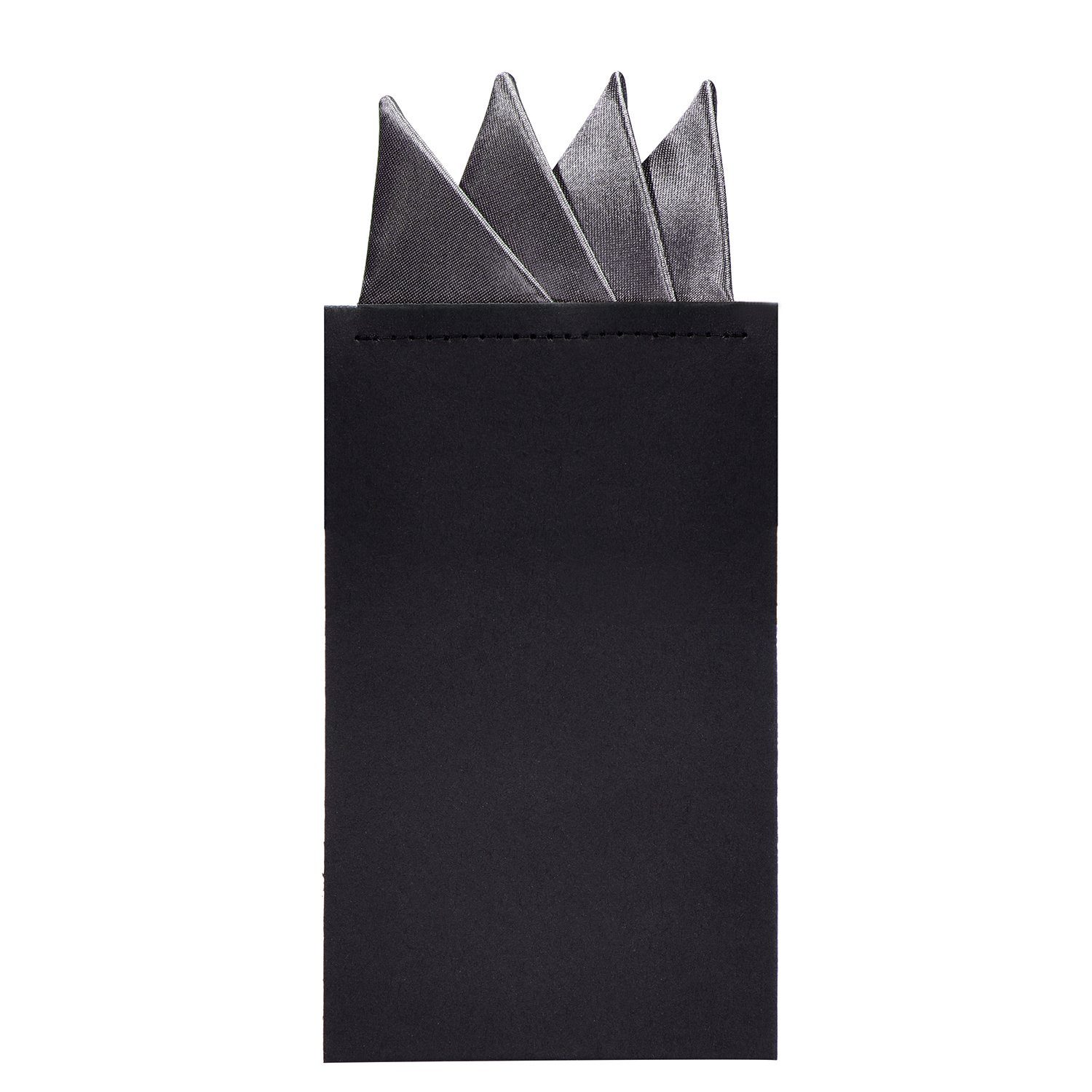 DonDon Einstecktuch DonDon Herren Einstecktuch vorgefaltet, (Packung, 1-St), vorgefaltet, mit Karton verstärkt, Seidenlook