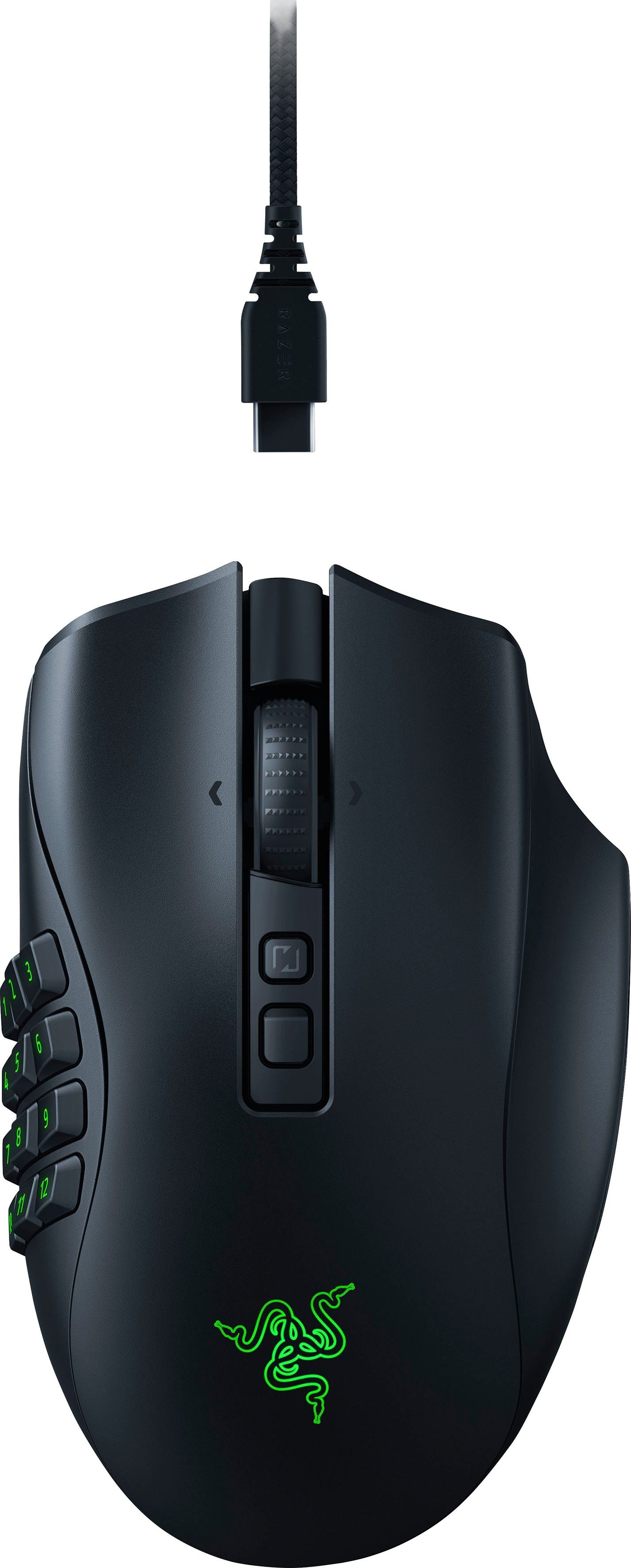 RAZER Naga V2 Pro Gaming-Maus (Bluetooth, RF Wireless, kabelgebunden)