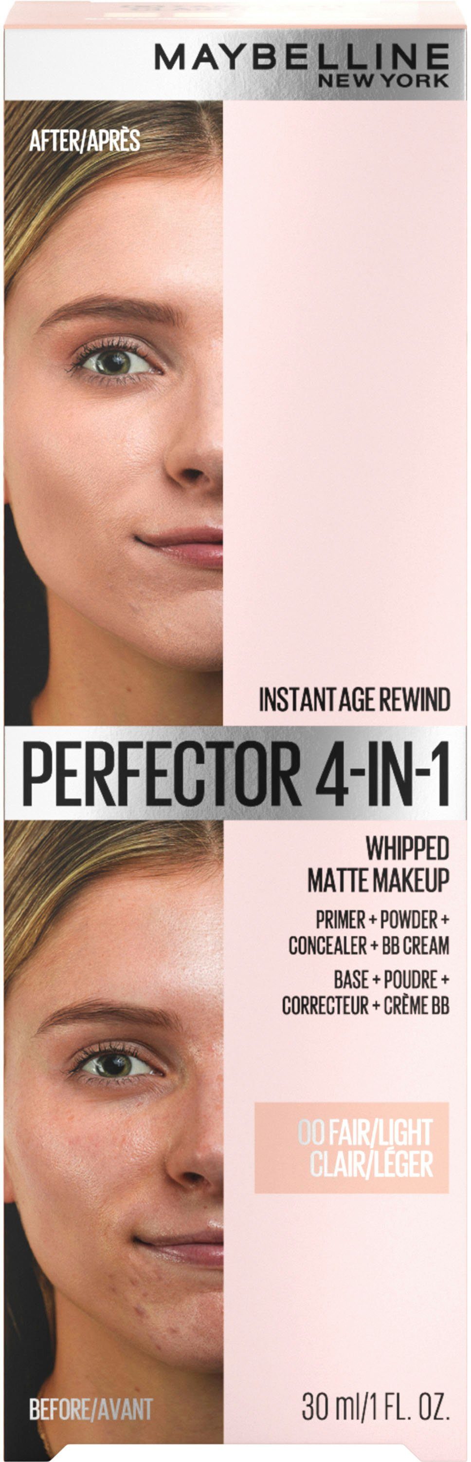 NEW Perfector Foundation MAYBELLINE Instant 0 Fair/Light Matte YORK