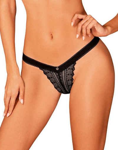 Obsessive Slip Slip Estiqua schwarz mit Spitze Höschen Panty (einzel, 1-St)