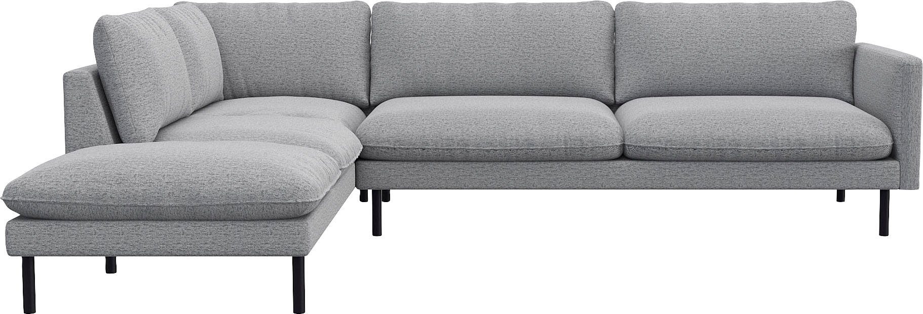 FLEXLUX Ecksofa Bolzano, elegant und bequem, L-Form, Sitzaufbau mit Kaltschaum & Stahl-Wellen, lose Sitz -& Rückenkissen