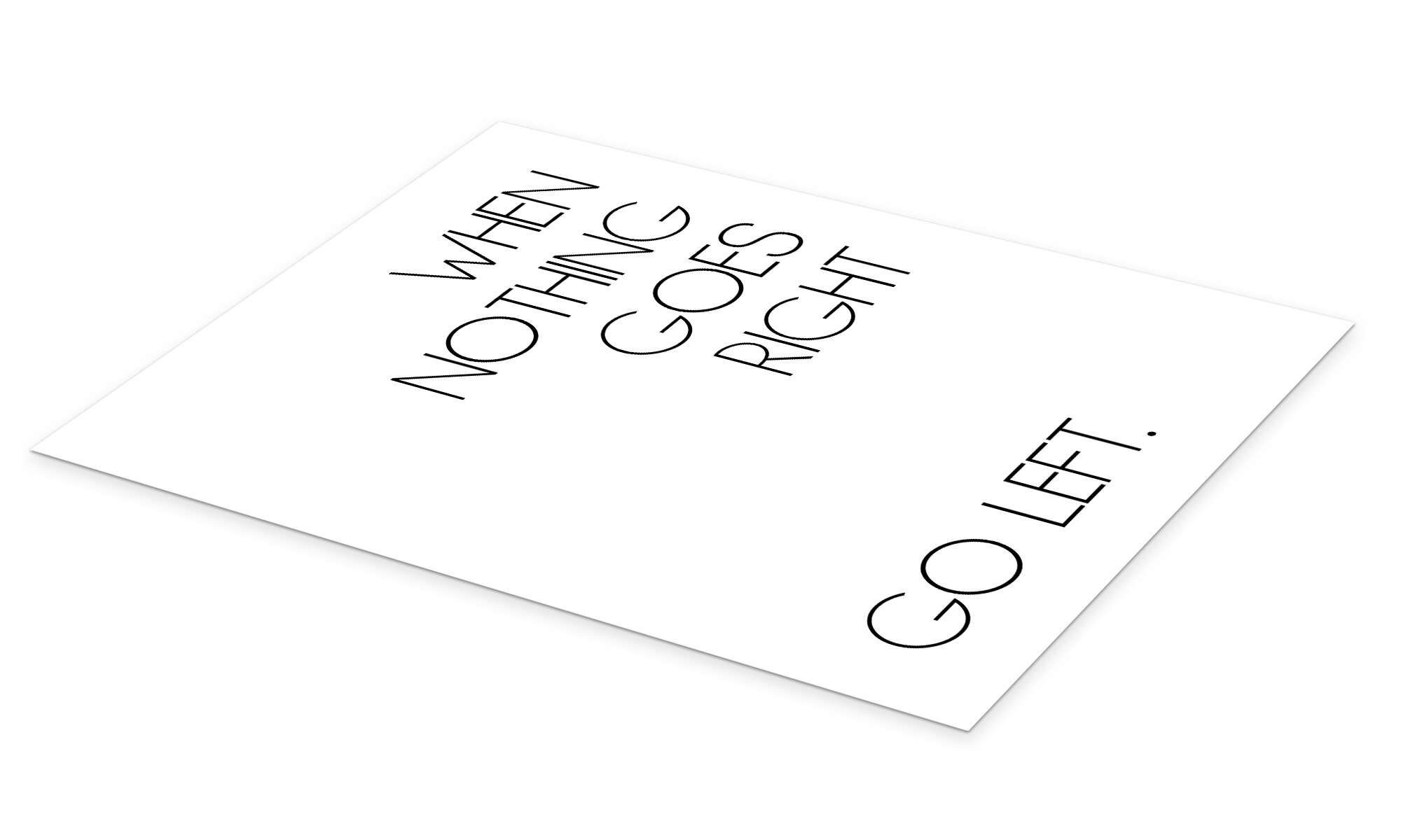 Posterlounge Poster Typobox, When Nothing Goes günstig online kaufen