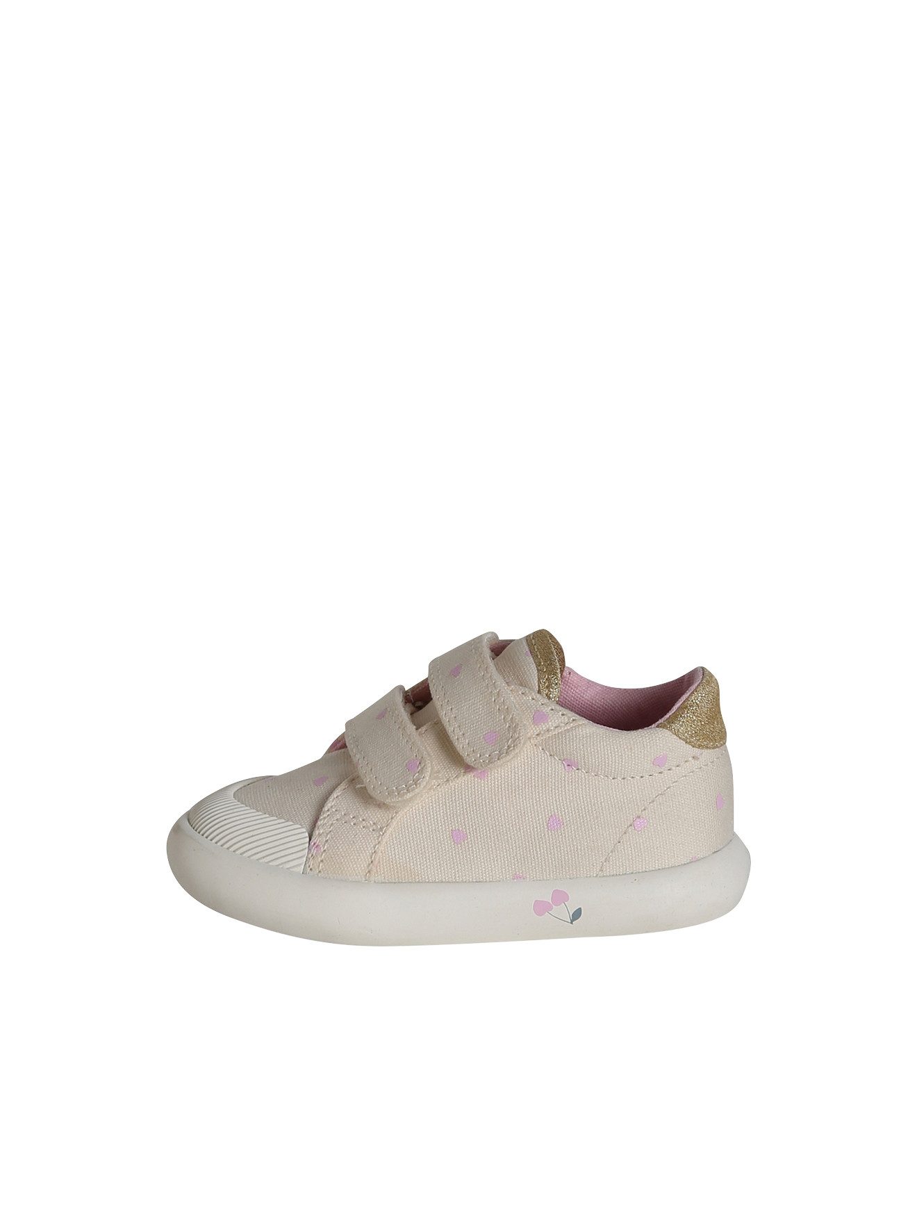 vertbaudet Mädchen Baby Stoffschuhe, Klett Babystiefel