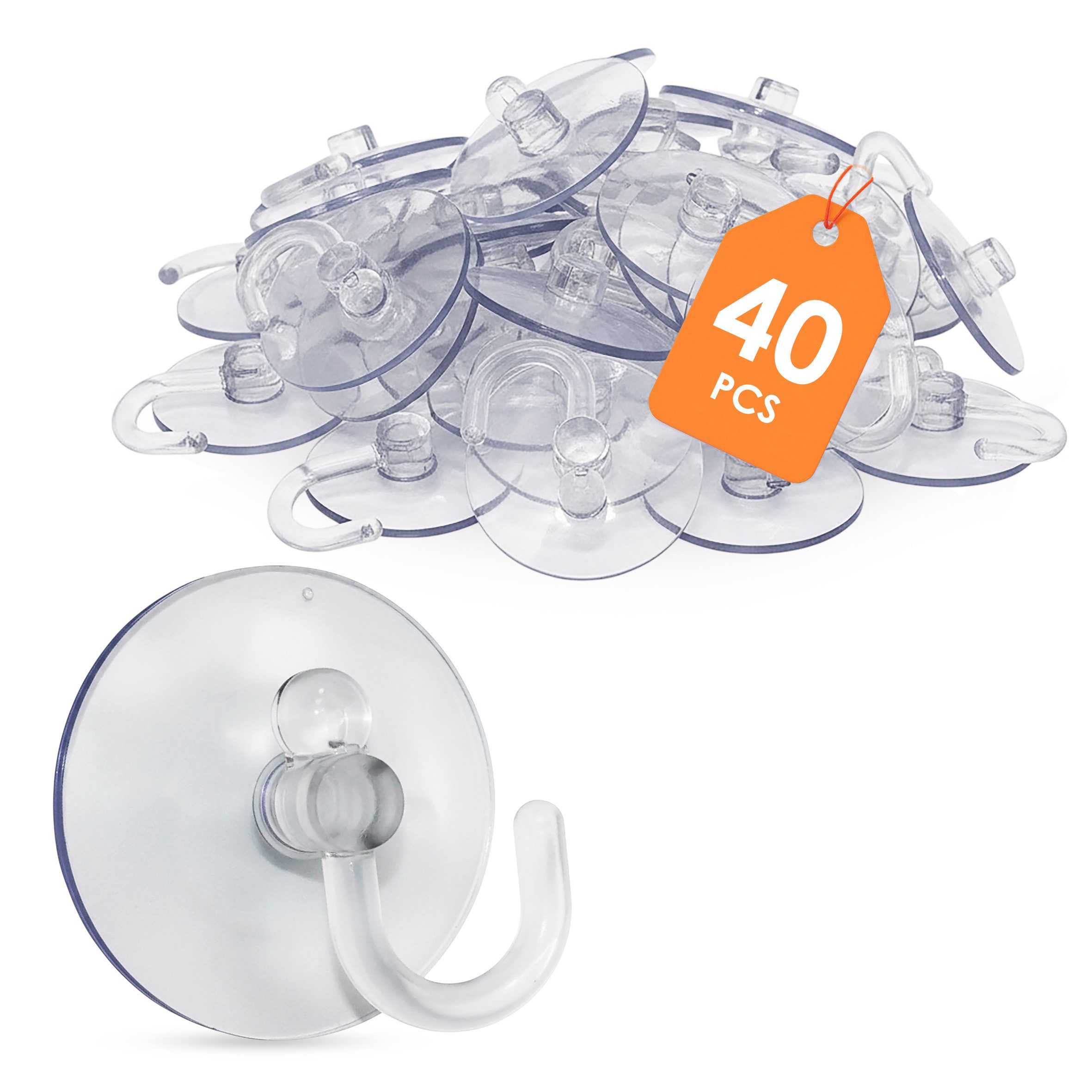 Spetebo Dekohaken Saugnapf mit Haken - 40 Stück, Badezimmer, Türen, Fenster günstig online kaufen