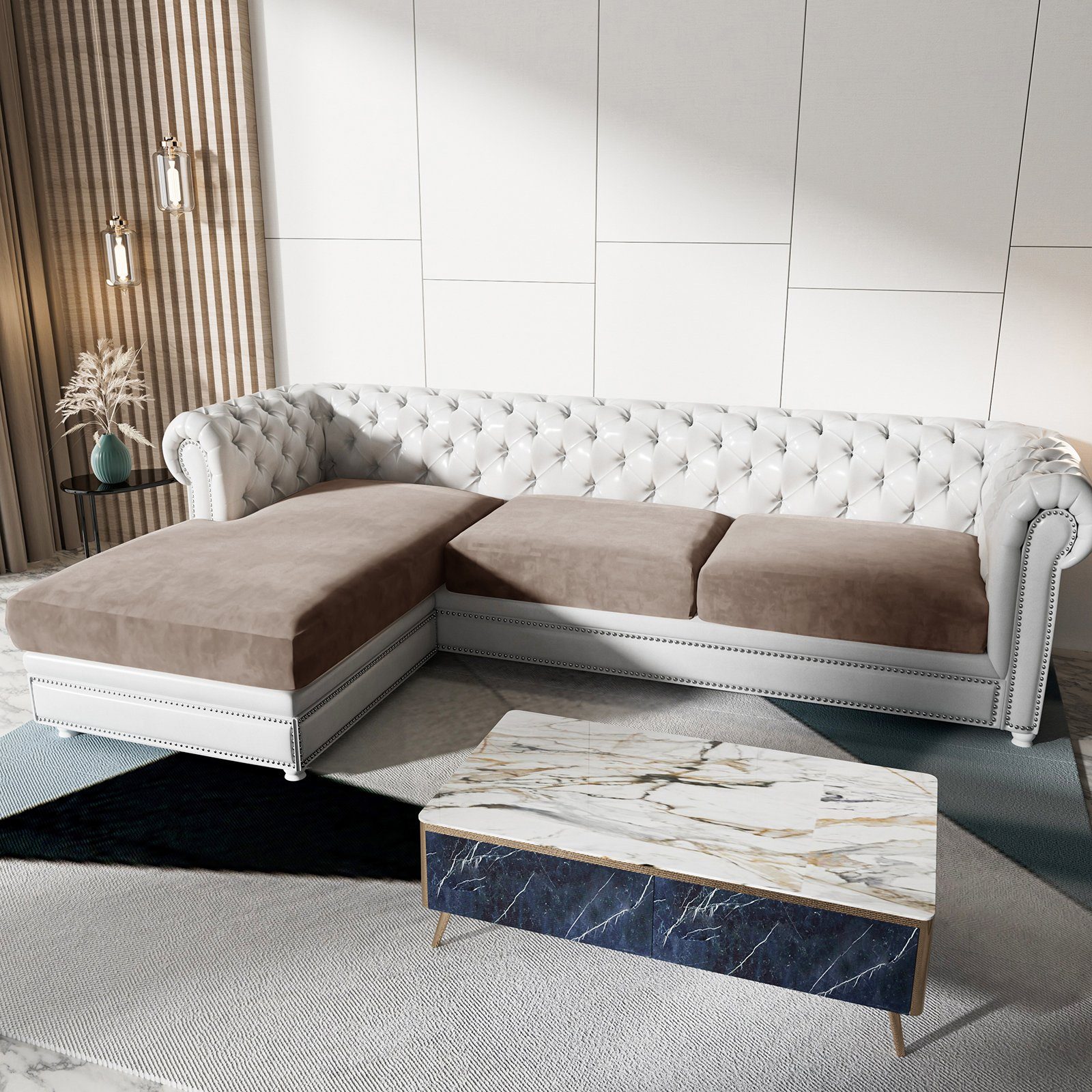BTTO Sofahusse Samt Sofa 3-tlg. Set günstig online kaufen