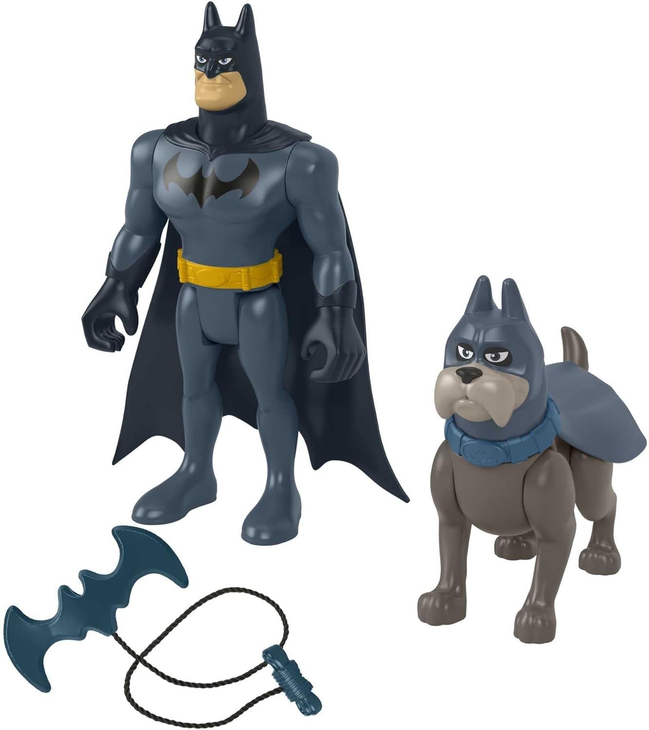 Fisher-Price® Actionfigur DC Super Pets Batman & Ace Set mit 2 beweglichen Figuren + Zubehör, (3-tlg)