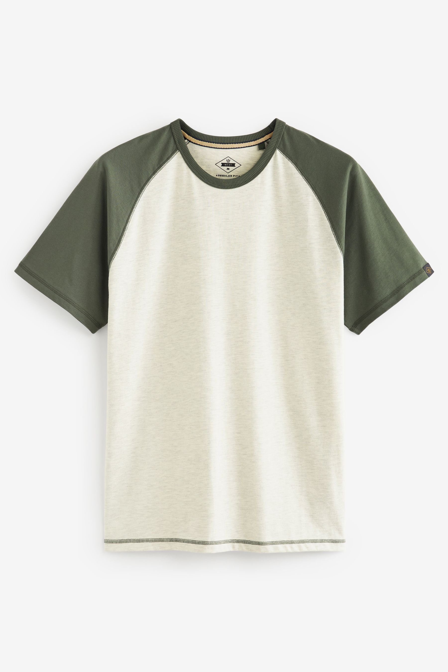 Raglan-T-Shirt (1-tlg) Next Neutral/Olive Green T-Shirt
