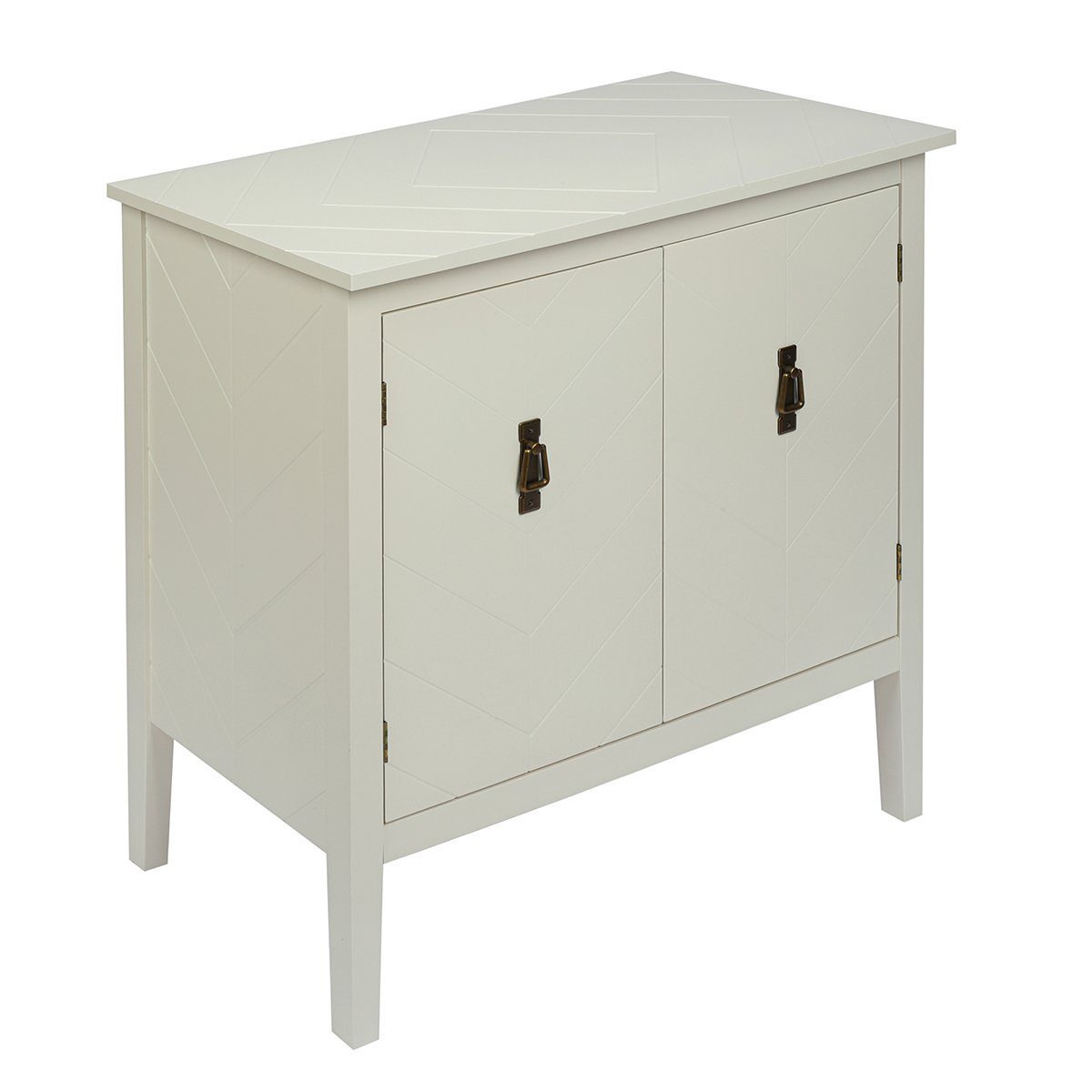 Kommode, Sideboard mit 2 Türen, 2 Fächer und Verstellbare Ablage, 80x40x80cm