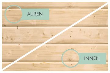 KONIFERA Gartenhaus "Moordeich 5" naturbelassen, BxT: 265x236 cm, aus hochwertiger nordischer Fichte