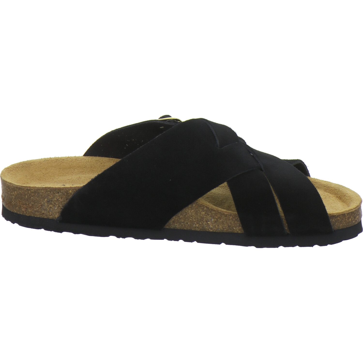 AFS-Schuhe 214197 modische Pantolette für Damen mit Fußbett, bequeme Sandalen aus Leder