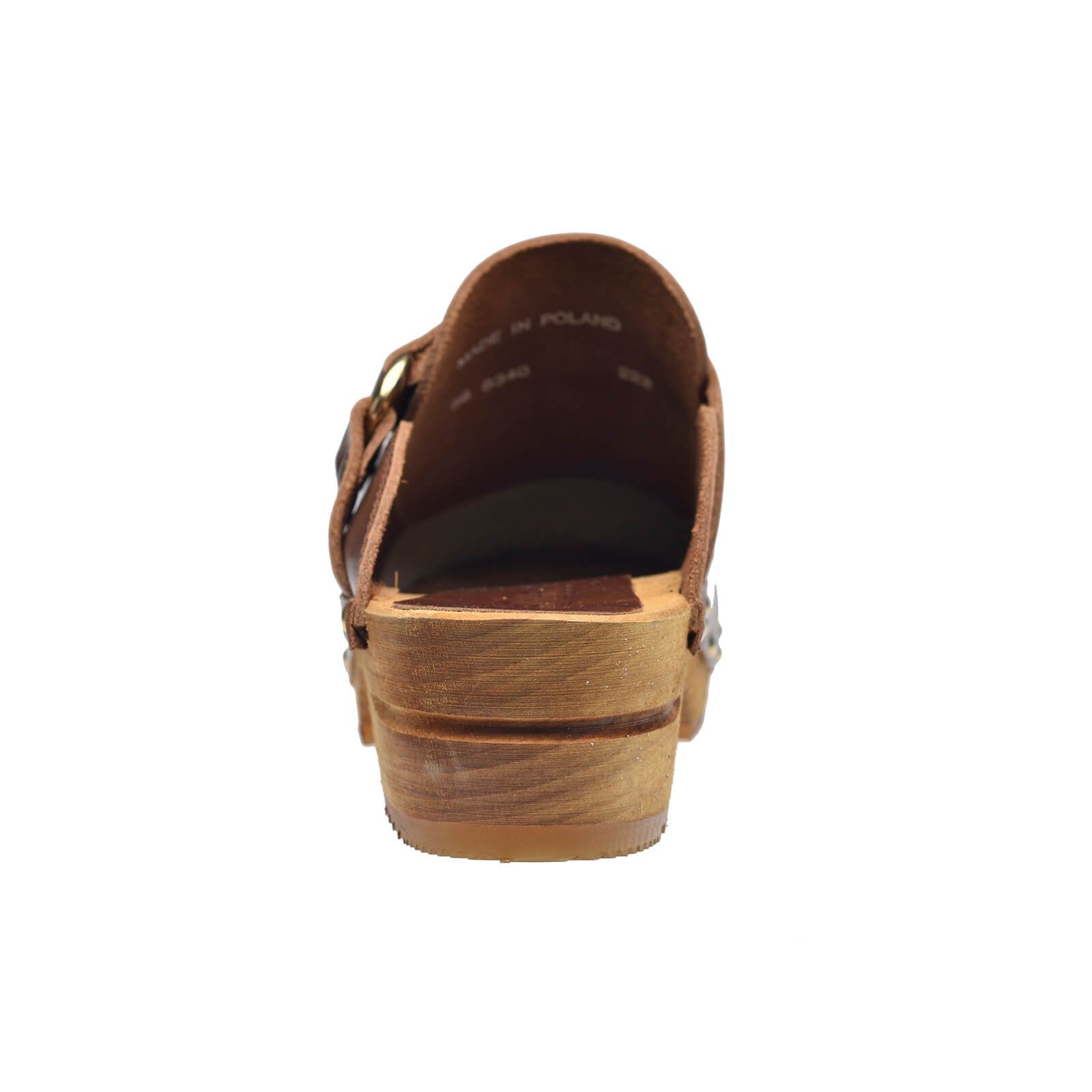 Sanita Wood-Lillen Open Clog Brown Sandale