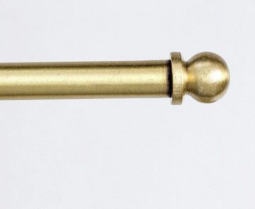 Scheibenstange Metz, indeko, Ø 7 mm, 1-läufig, ausziehbar, mit Bohren, geklebt, verschraubt, Messing