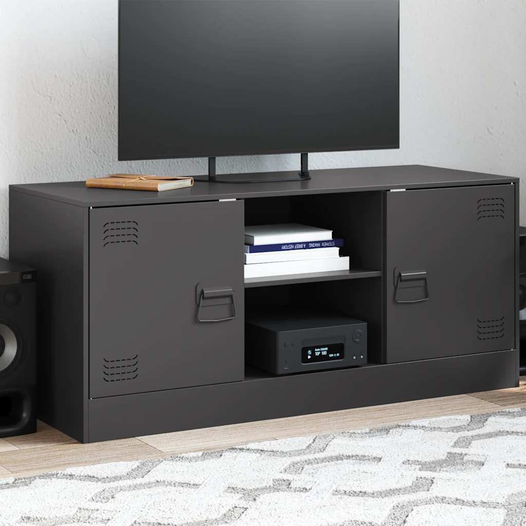 vidaXL Schrankmodule TV-Schrank Schwarz 99x39x44 cm Stahl günstig online kaufen