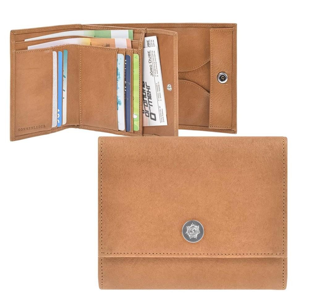 Sonnenleder Geldbörse Tarn G Portemonnaie Herren Damen Leder 6 Kartenfächer sehr edel, Portemonnaie, 6 Kartenfächer, 12,5x10 cm, Lederbörse
