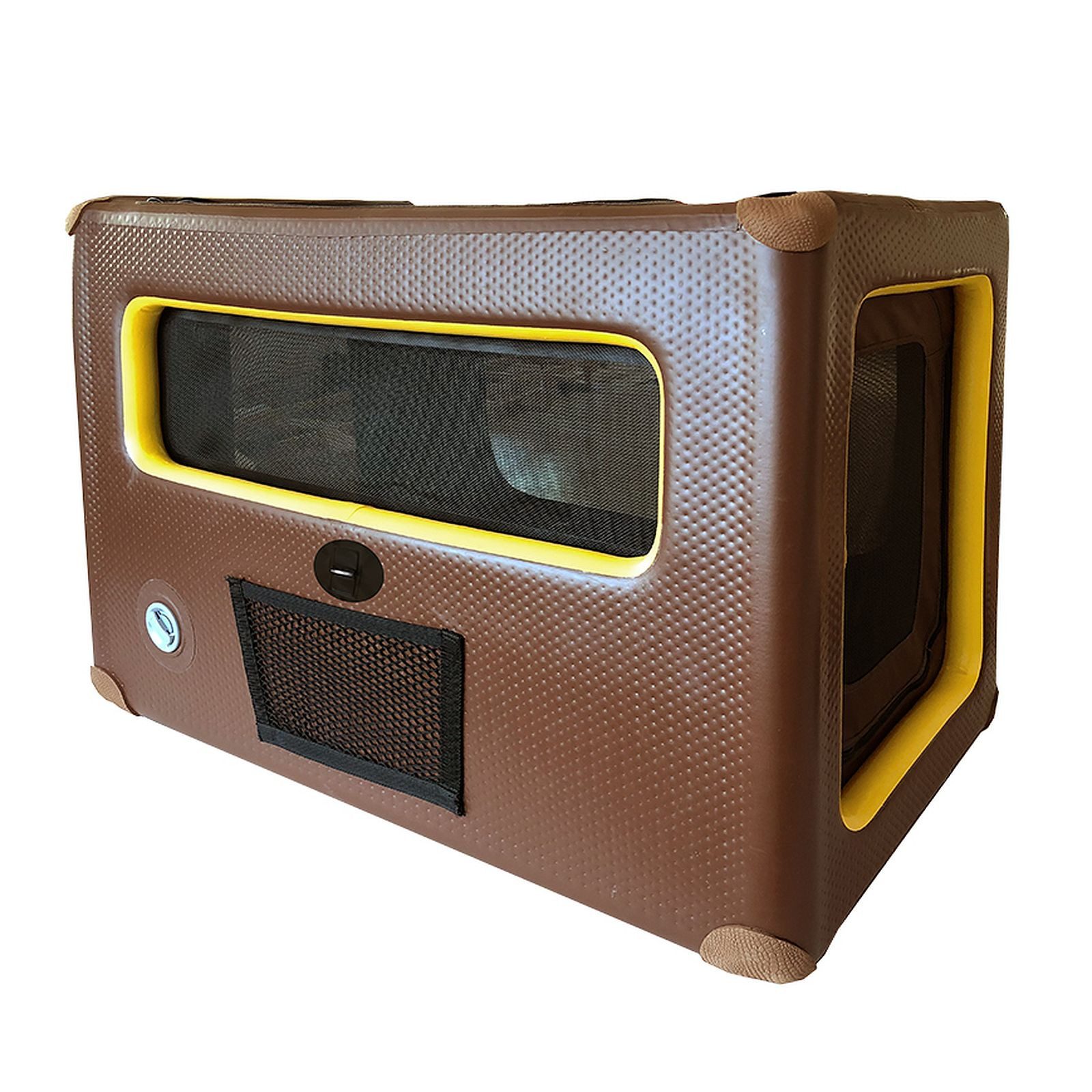 Tami-Dogbox Hunde-Transportbox TAMI Backseat M – Faltbare Rücksitz-Hundebox mit Airbag-Funktion, Aufblasbar mit Airbag-Funktion