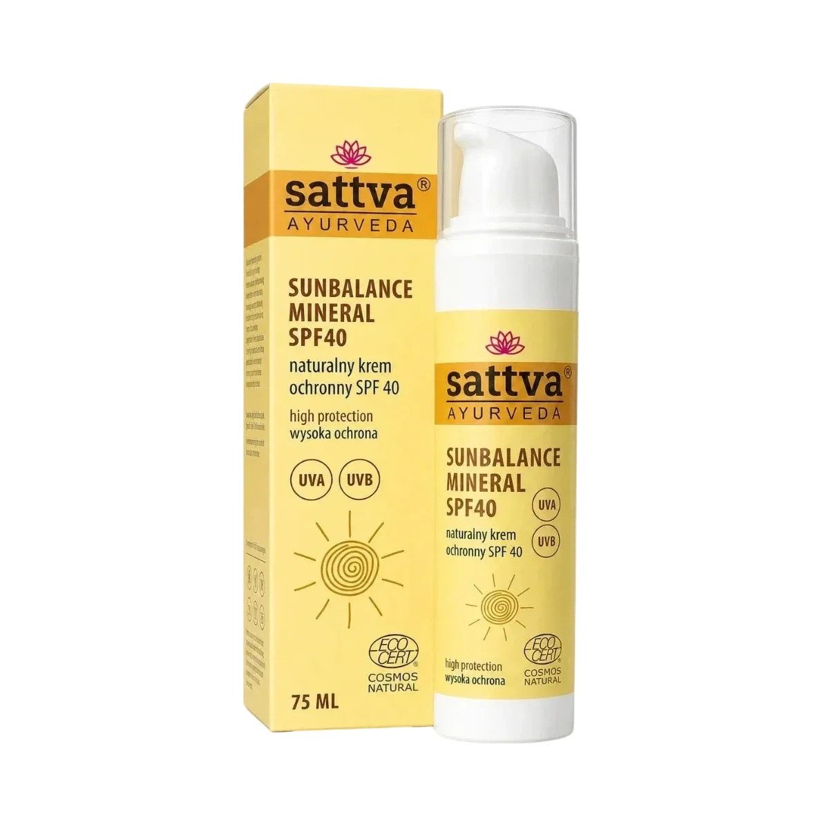 Sattva Sonnenschutzcreme SunBalance Mineralische Schutzcreme SPF40 75ml