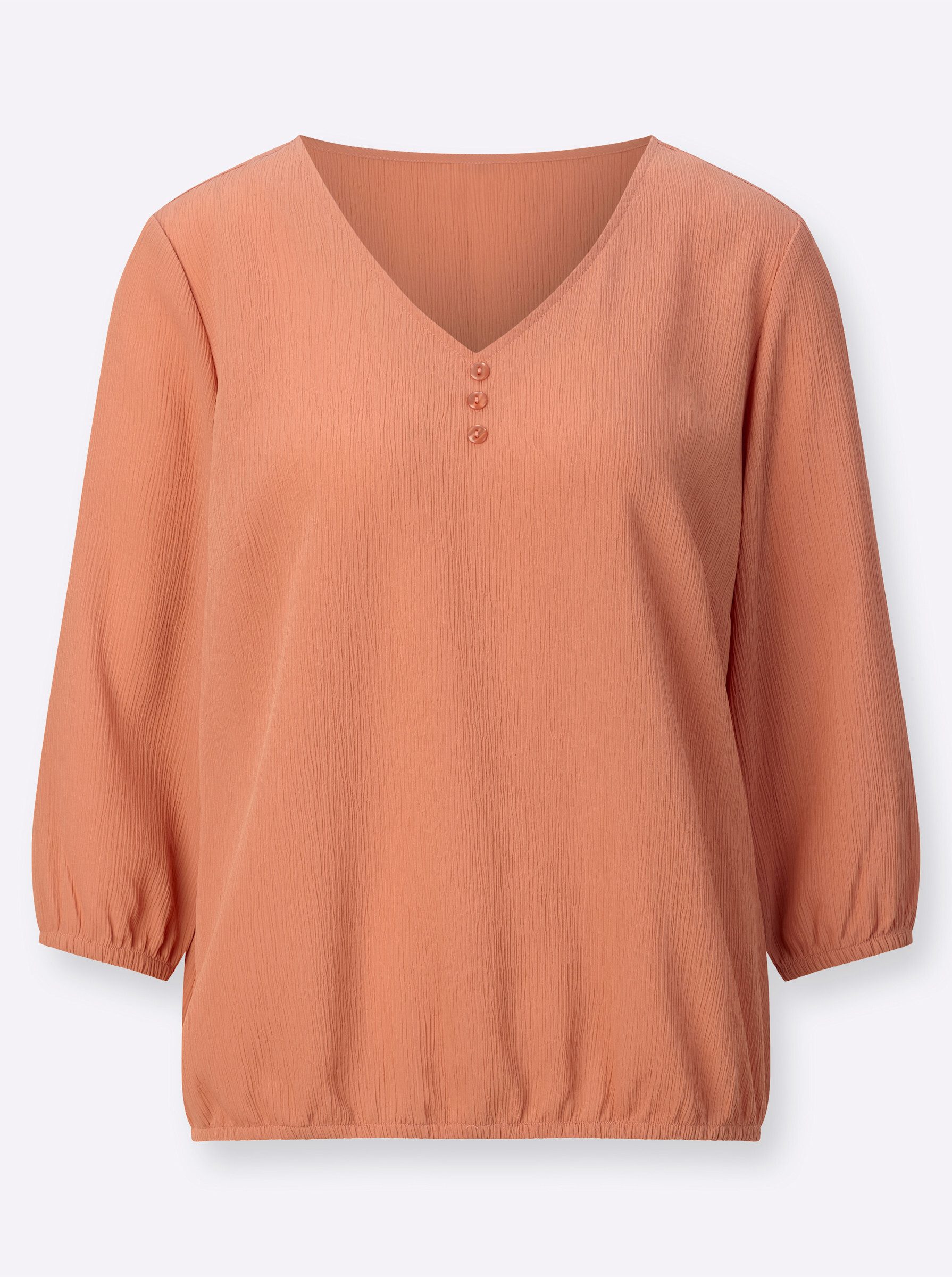 Klassische Bluse Schlupfbluse 3/4-Arm
