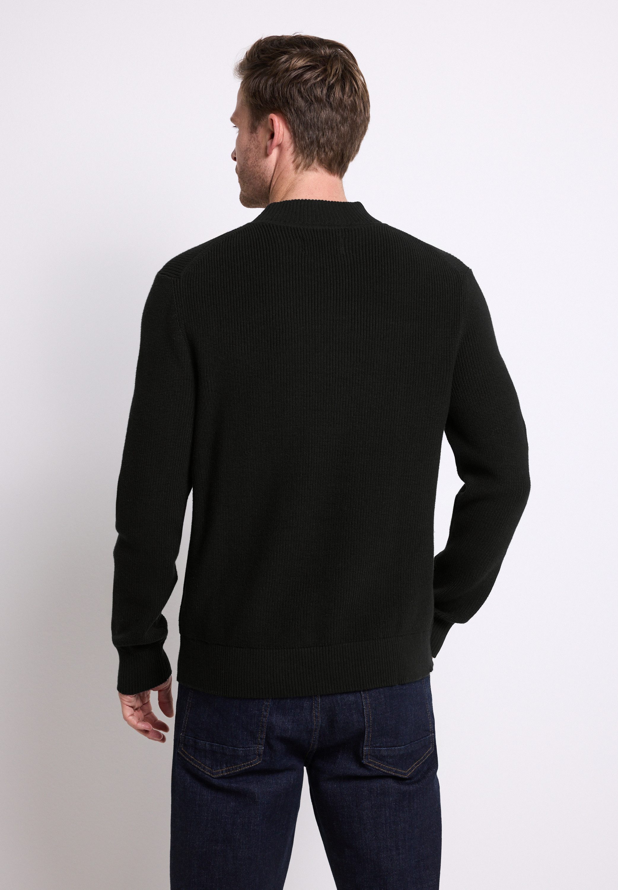 STREET ONE MEN Strickpullover aus reiner Baumwolle günstig online kaufen