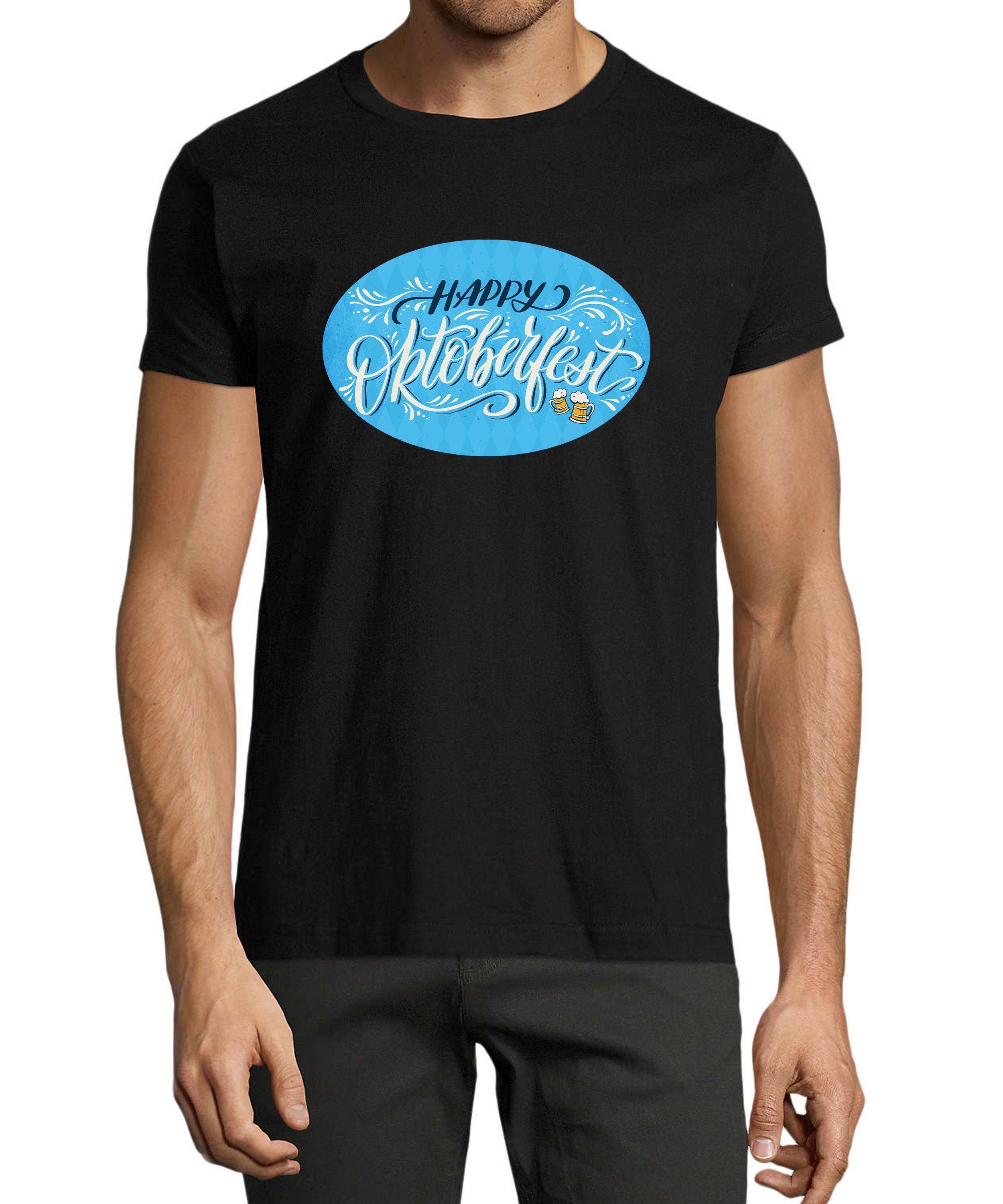 MyDesign24 T-Shirt Herren Party Shirt - Trinkshirt Oktoberfest T-Shirt Baumwollshirt mit Aufdruck Regular Fit, i322 schwarz