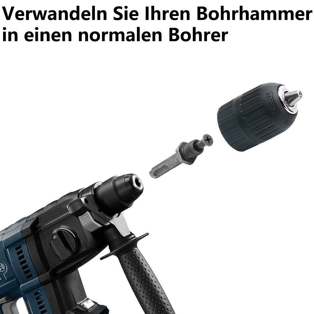 Schnellspannbohrfutter SDS Plus Adapter 2-13mm Bohrfutter Für Bohrer Bohrhammer 