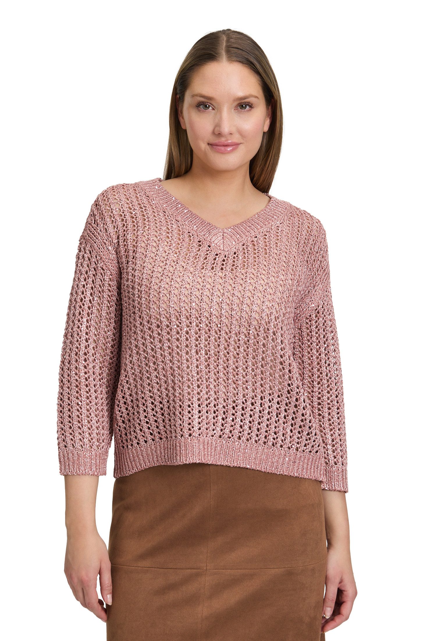 Betty Barclay Strickpullover Damen Lochstrick-Pullover mit Pailletten (1-tl günstig online kaufen