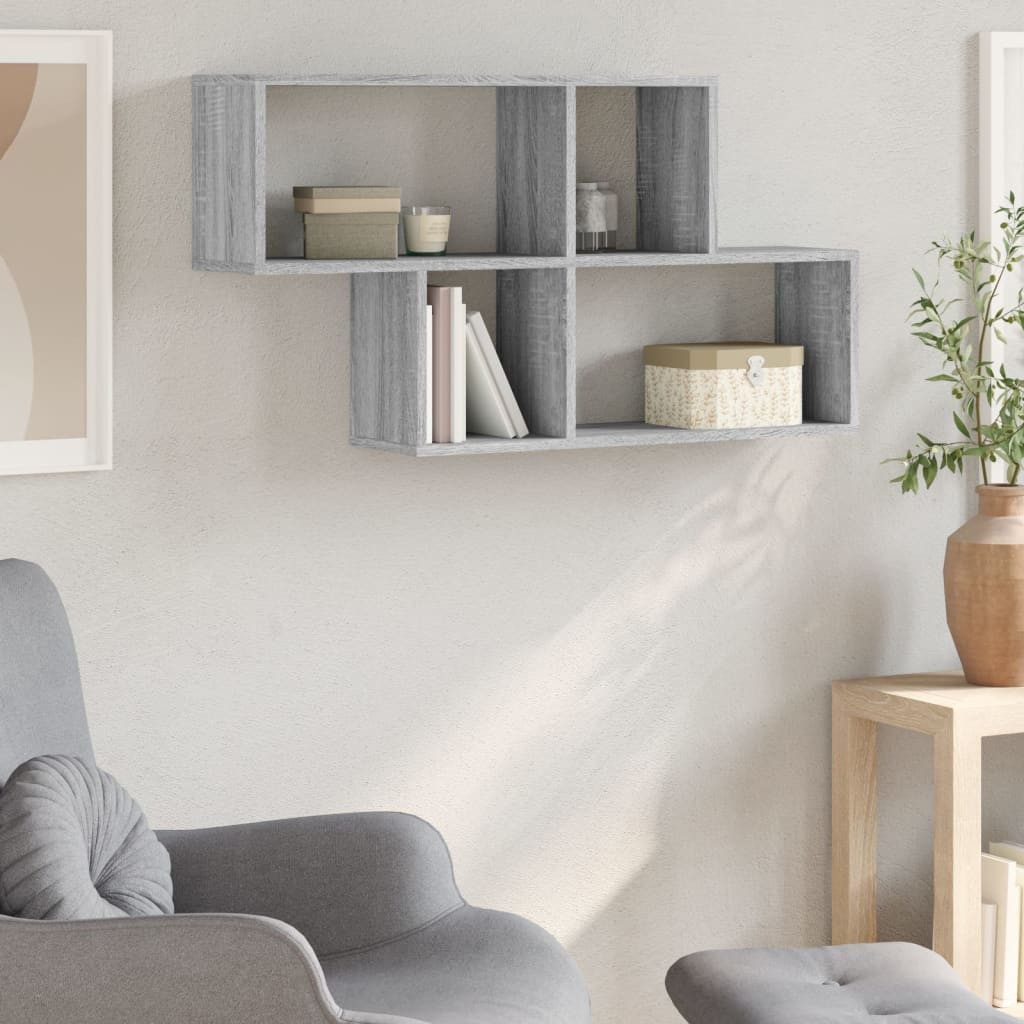 vidaXL Regal Wandregal Grau Sonoma 100x20x53 günstig online kaufen
