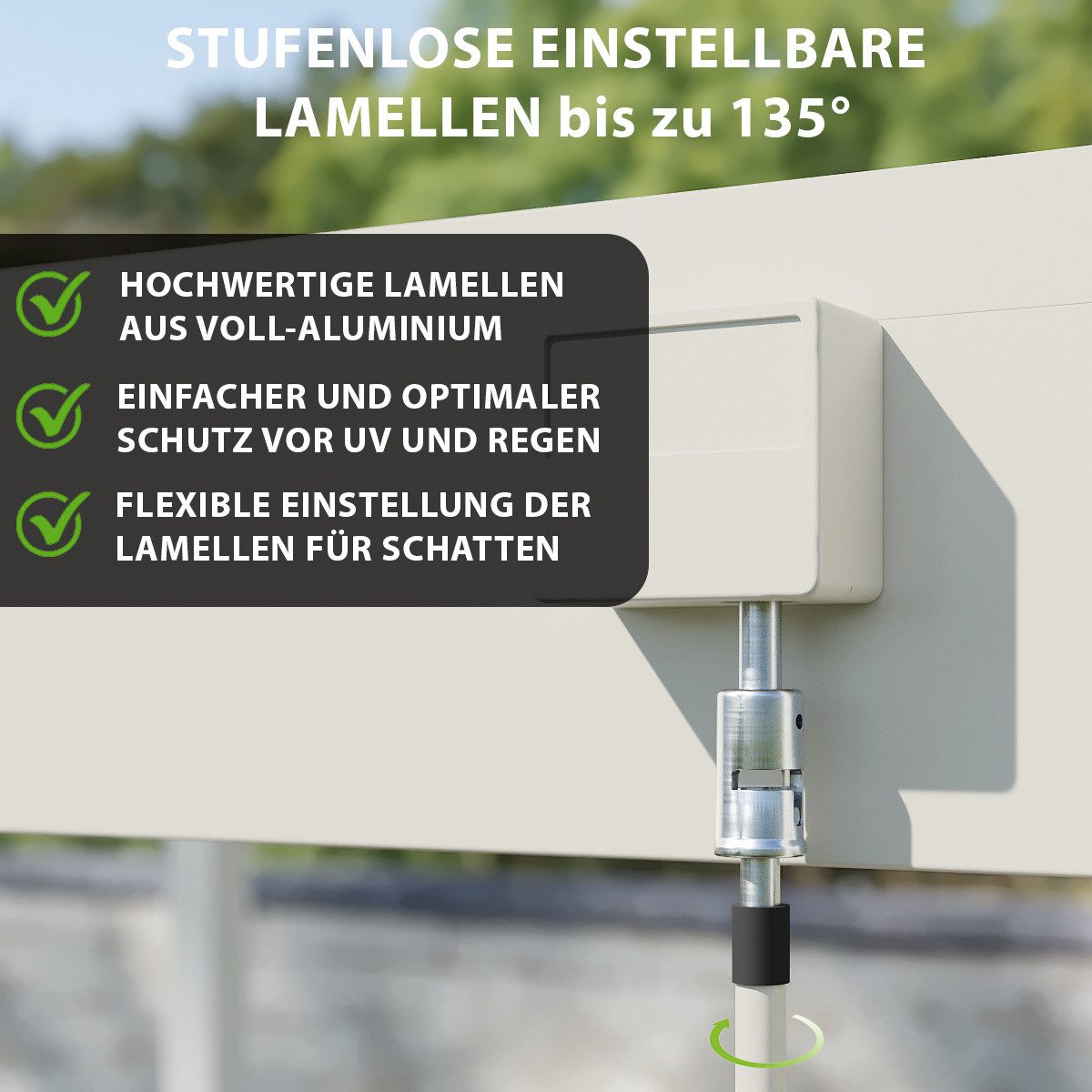 Weide Pergola Elektrische Pergola Deluxe Plus Sand Aluminium 4 x 4 M Inkl. LED, BxTxH: 400x400x255 cm