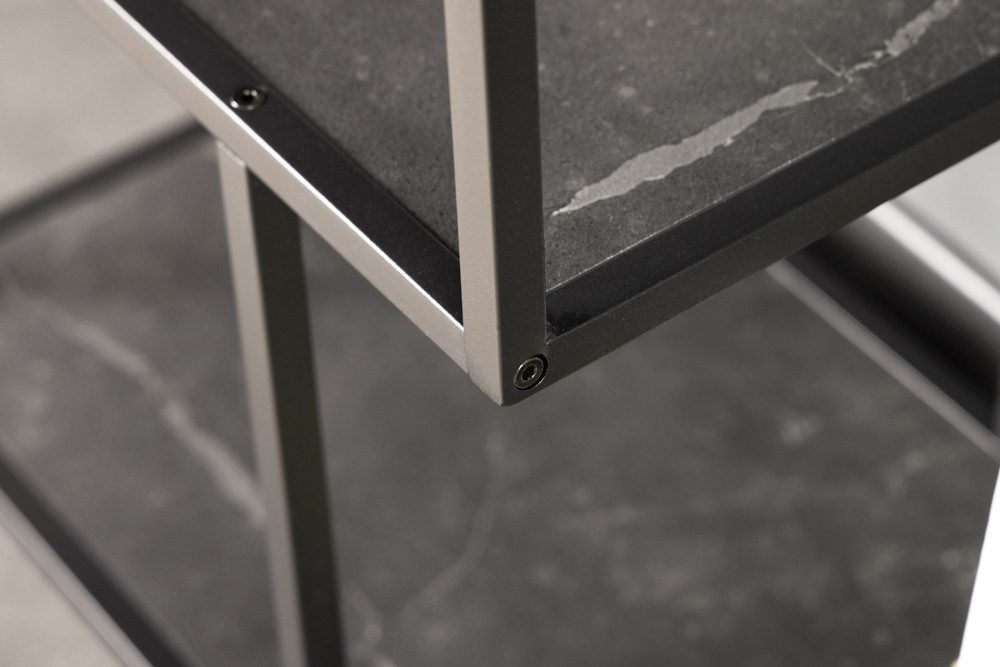 riess-ambiente Wandregal SLIM LINE 95cm graphit / schwarz, Einzelartikel 1-tlg., Wohnzimmer · Design · Metall · eckig · 5 Fächer · Industrial