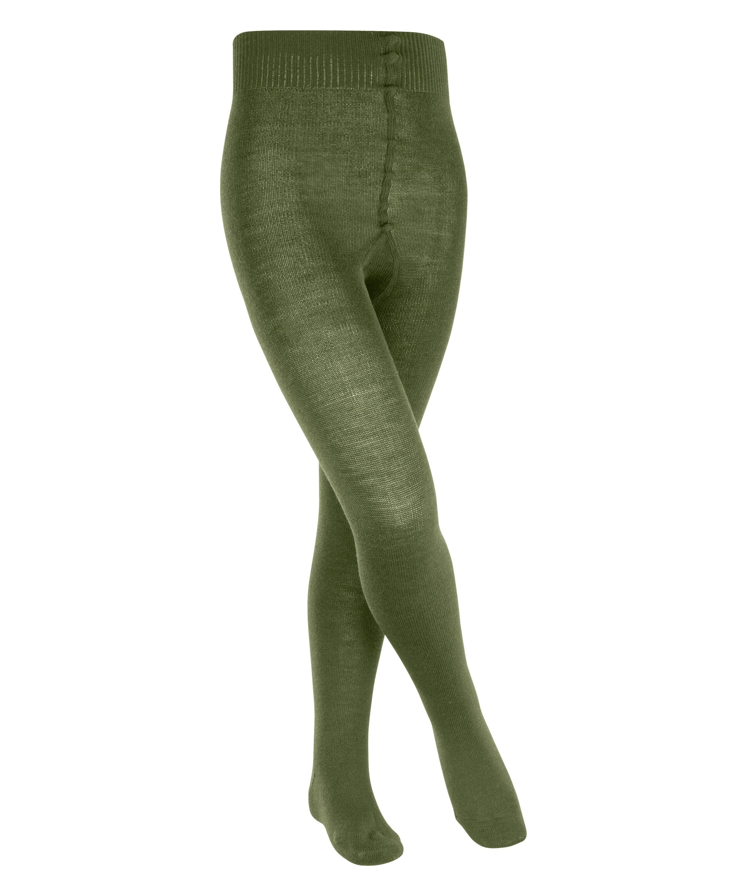 FALKE Strickstrumpfhose Comfort Wool (1 St) mit verstärkten Belastungszonen sern green (7681)