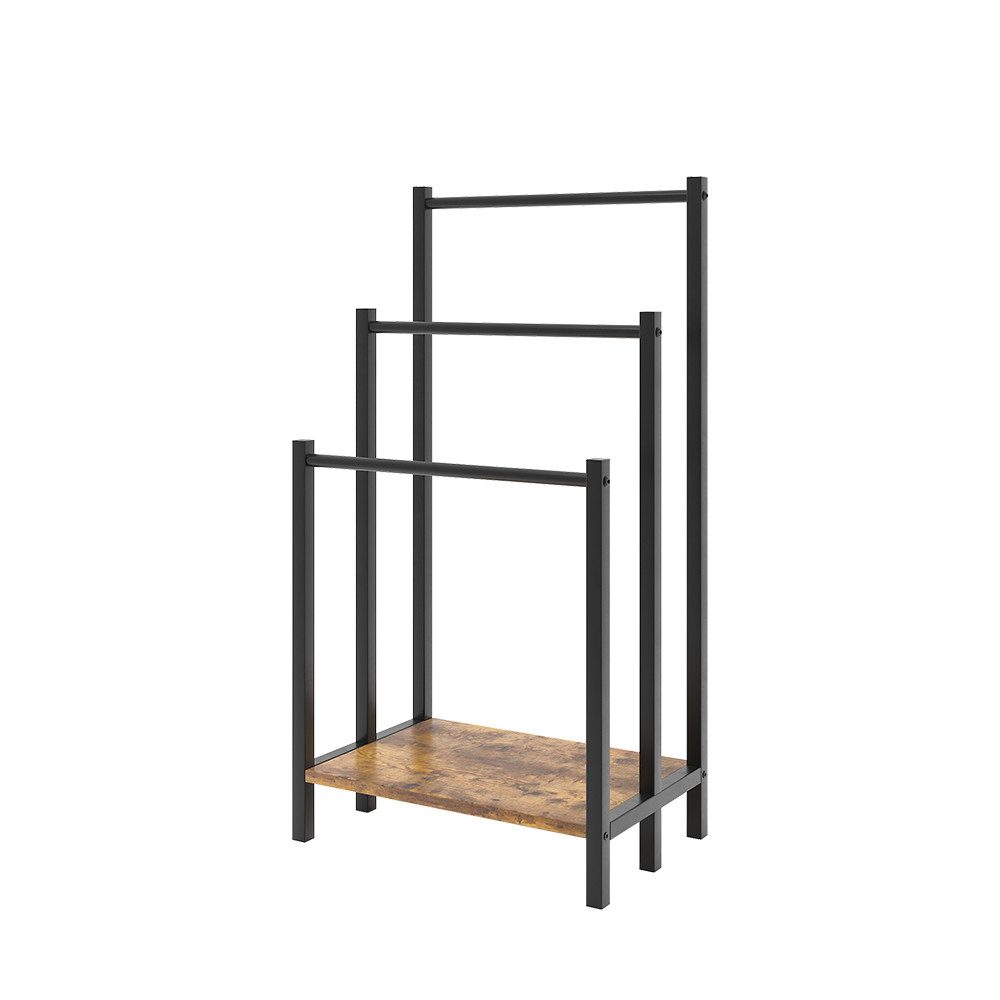 Badregal Fyrk, Eiche rustikal/Schwarz, 43 x 81.5 cm 3 Stufen