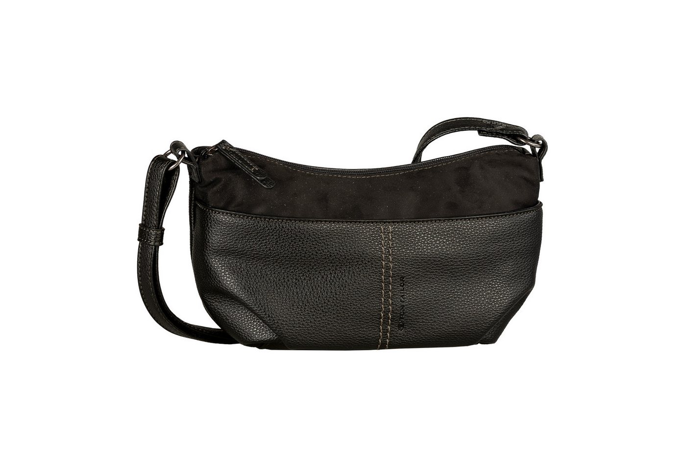 TOM TAILOR Handtasche Miha, weiches Veloursimitat mit soft genarbtem Lederimitat und viel Platz