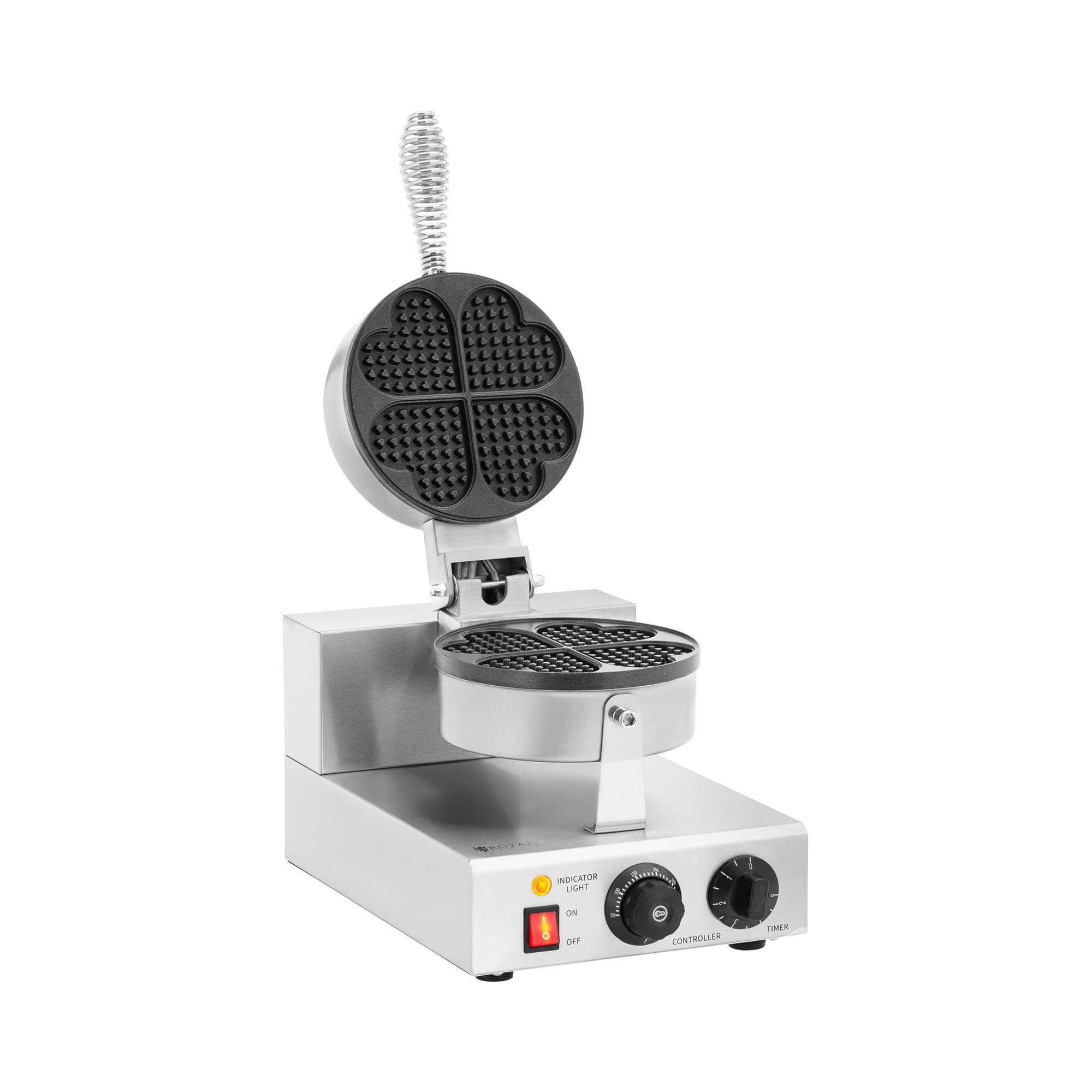 Royal Catering Вафельницы Вафельницы Waffelmaschine Wende-Waffelautomat herzförmig 1000 W 0 - 5, 1000 W