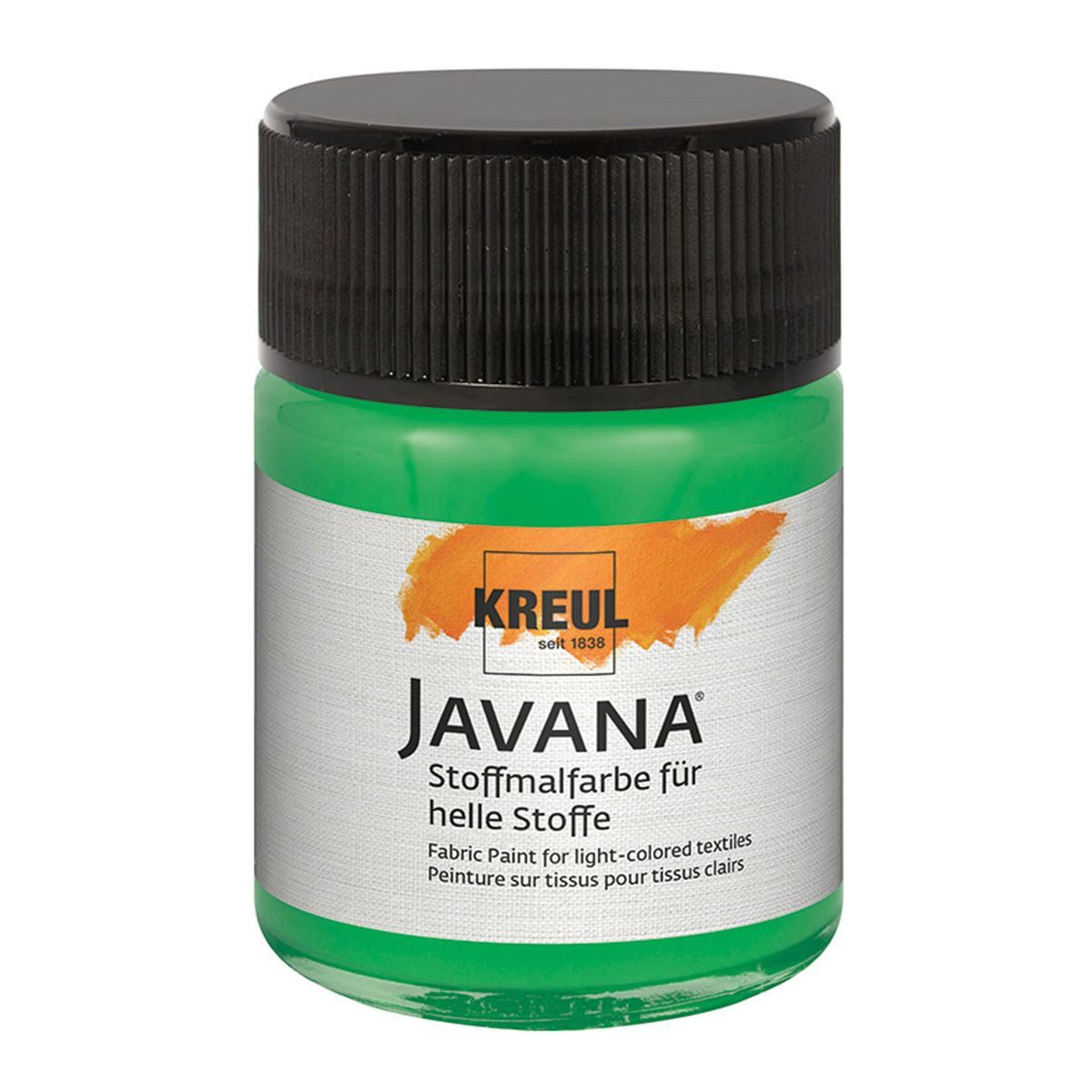 Stoffmalfarbe KREUL Stoffmalfarbe JAVANA brillantgrün 50ml Glas
